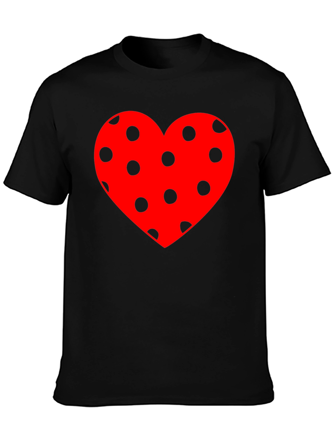 Polka Dot Heart Tee - Stylish Casual Wear