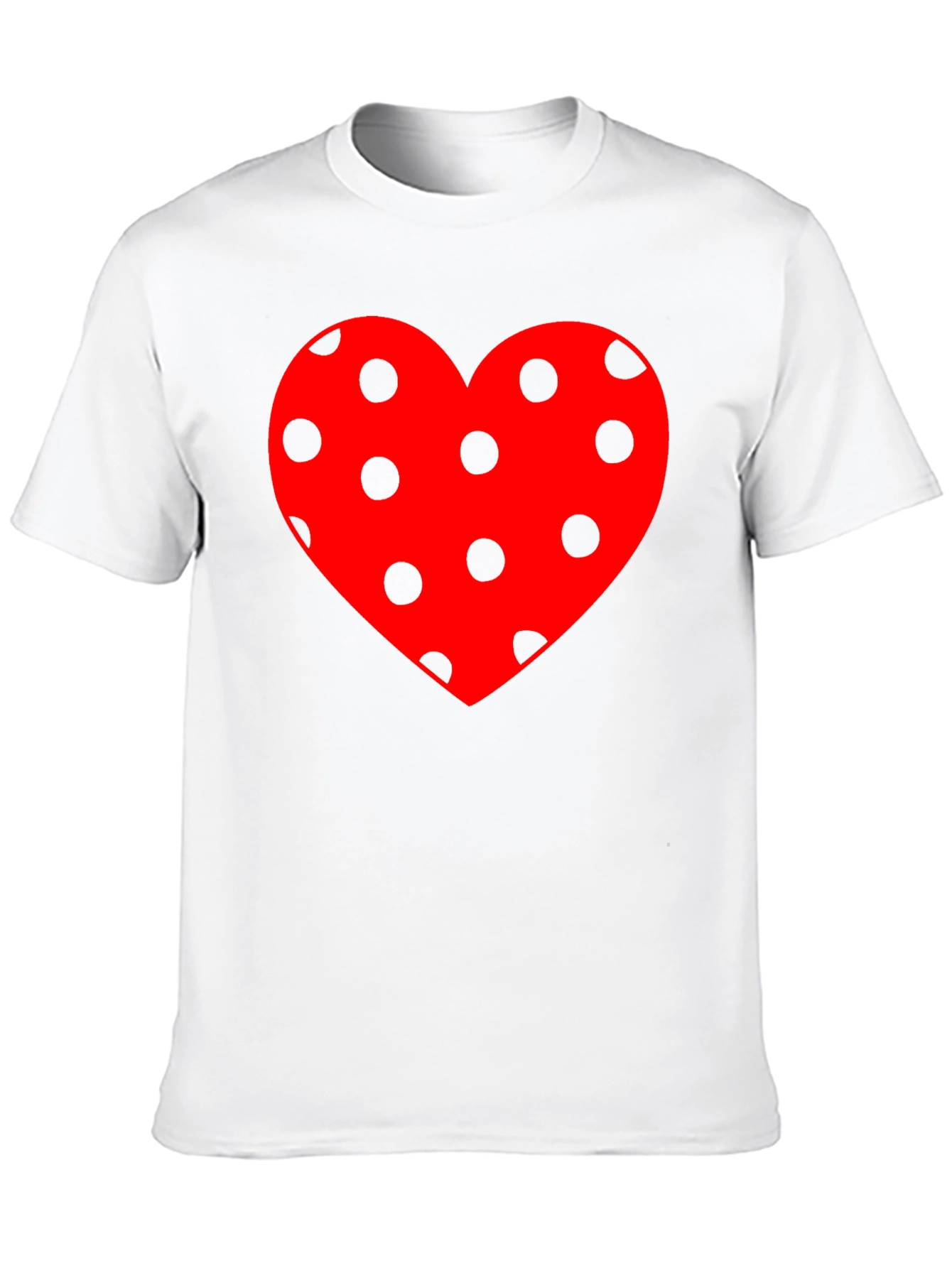 Polka Dot Heart Tee - Stylish Casual Wear