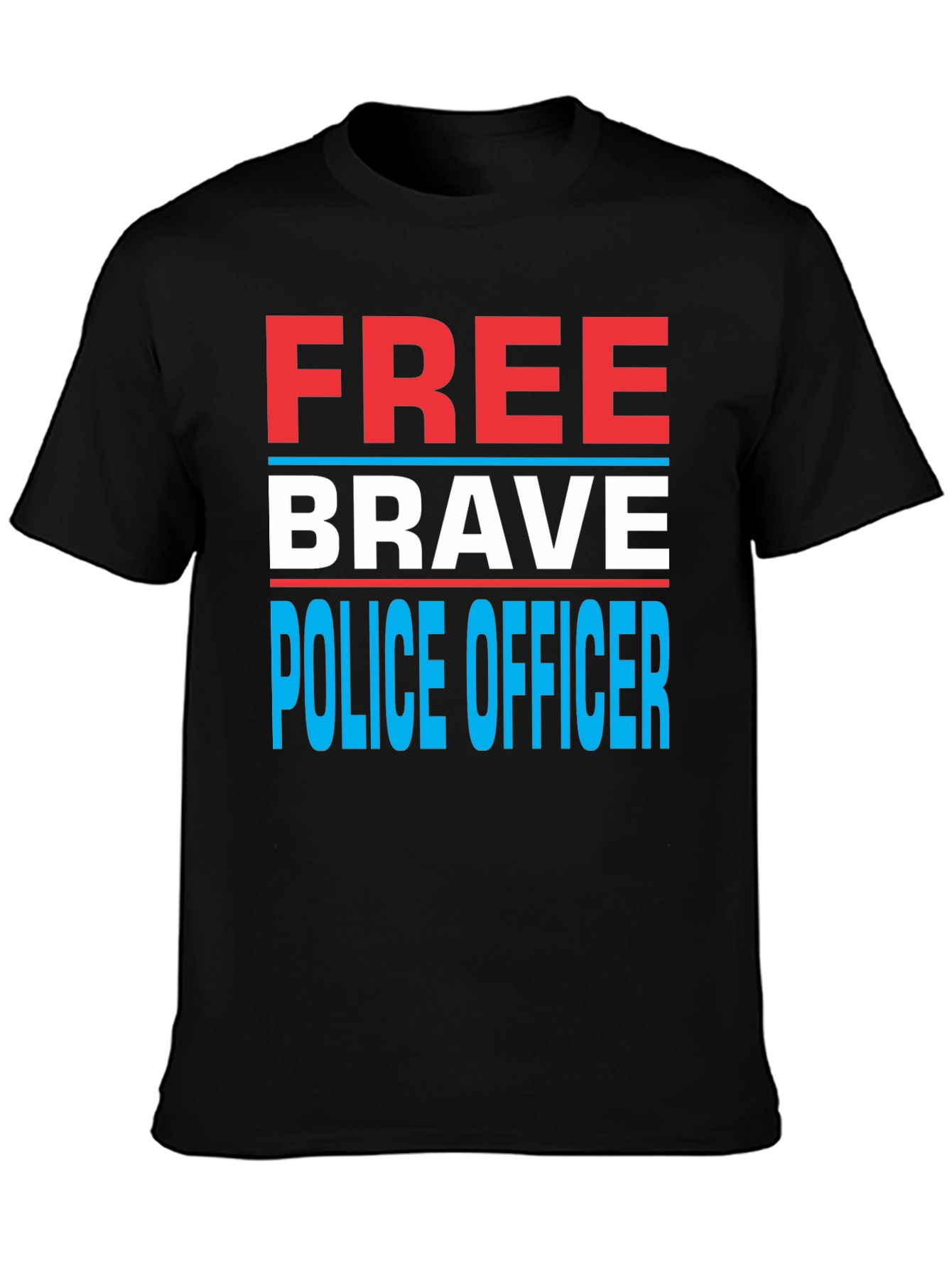 Free Brave Police Officer T-Shirt