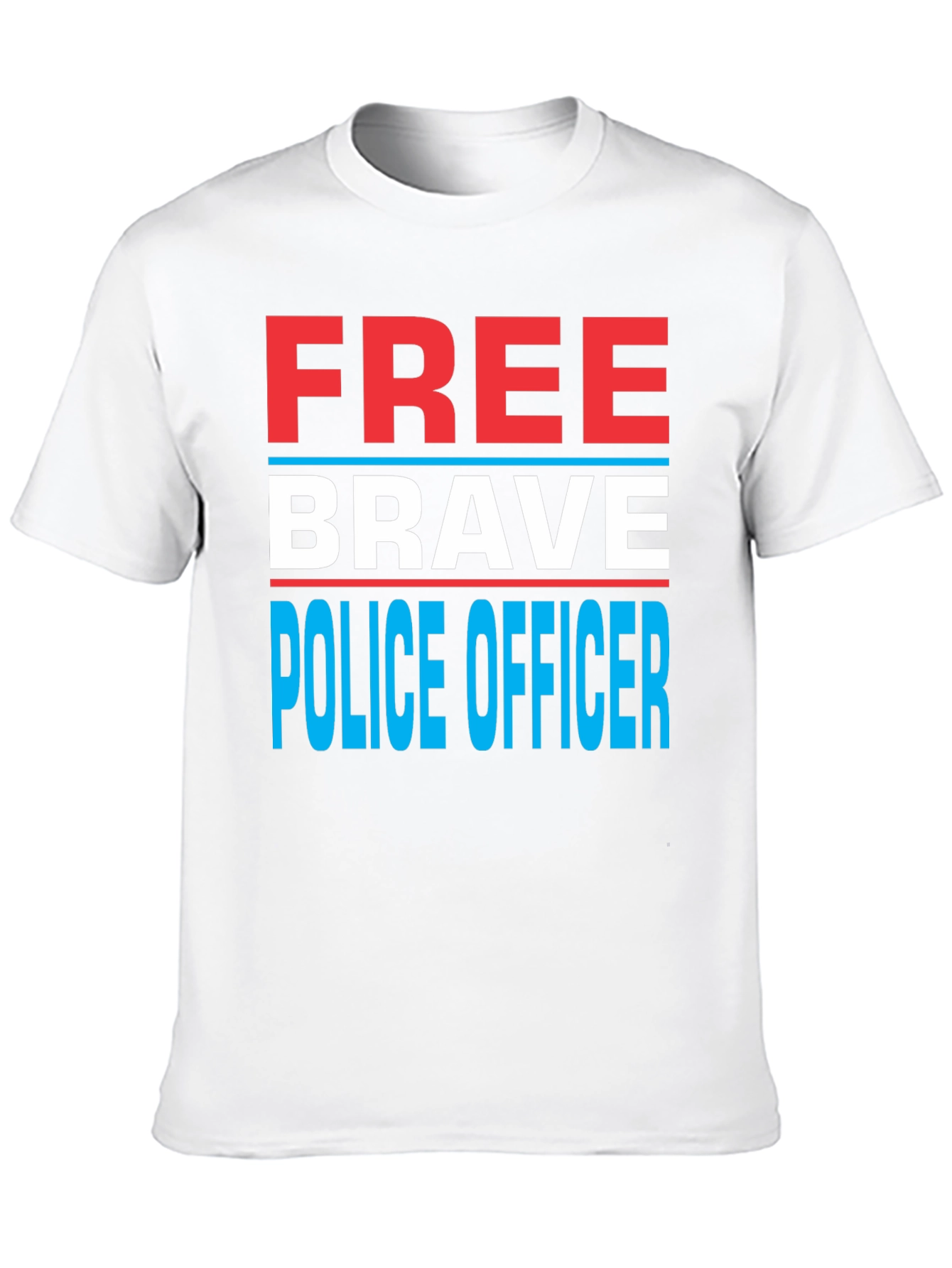Free Brave Police Officer T-Shirt