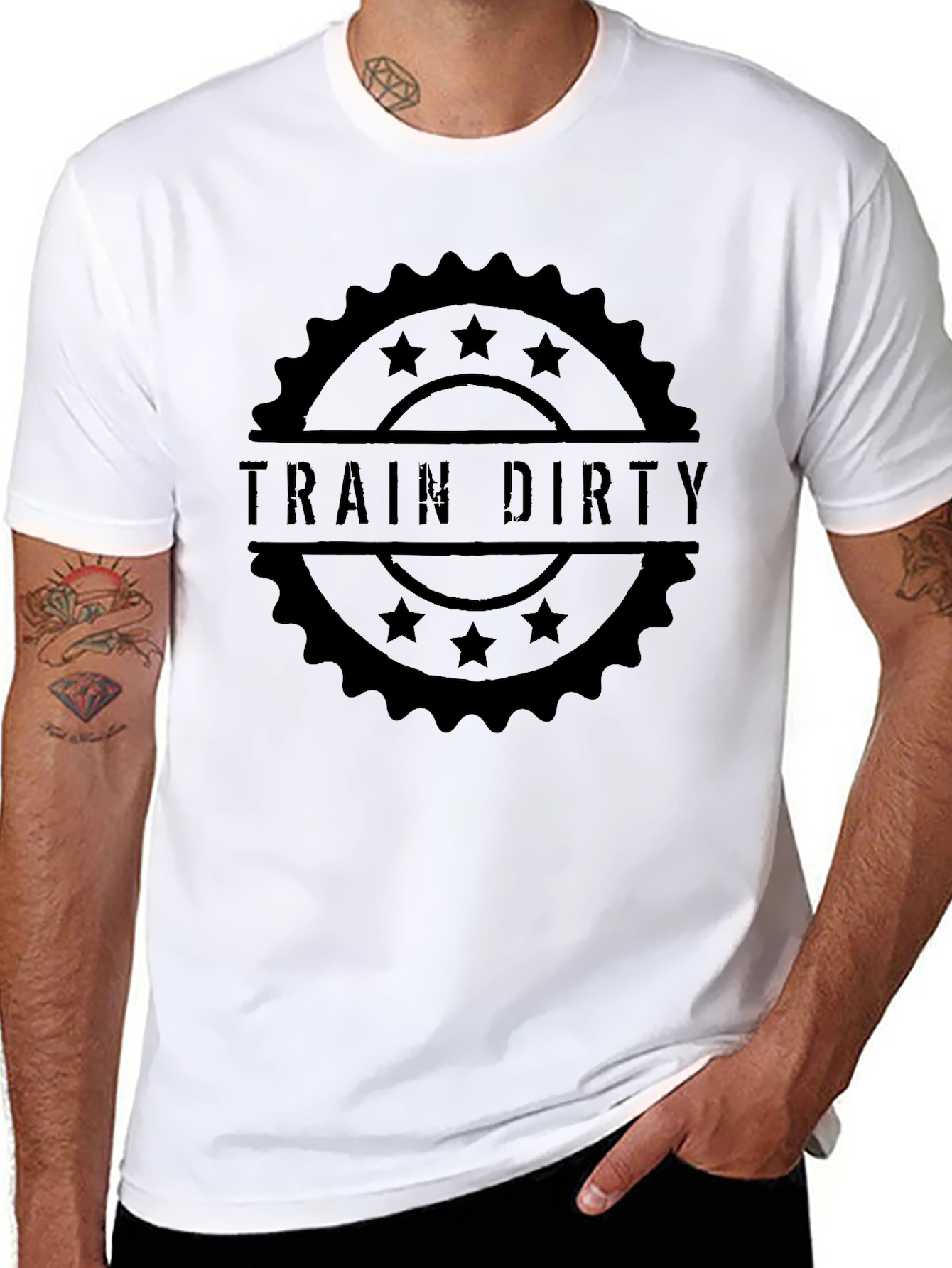 Train Dirty Graphic Tee - Black
