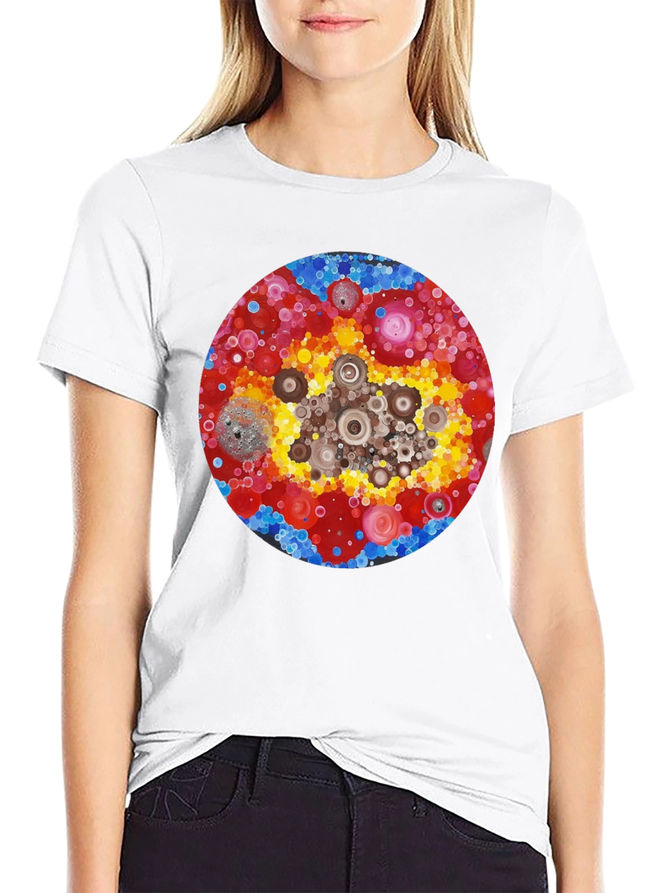Abstract Circle Design T-Shirt