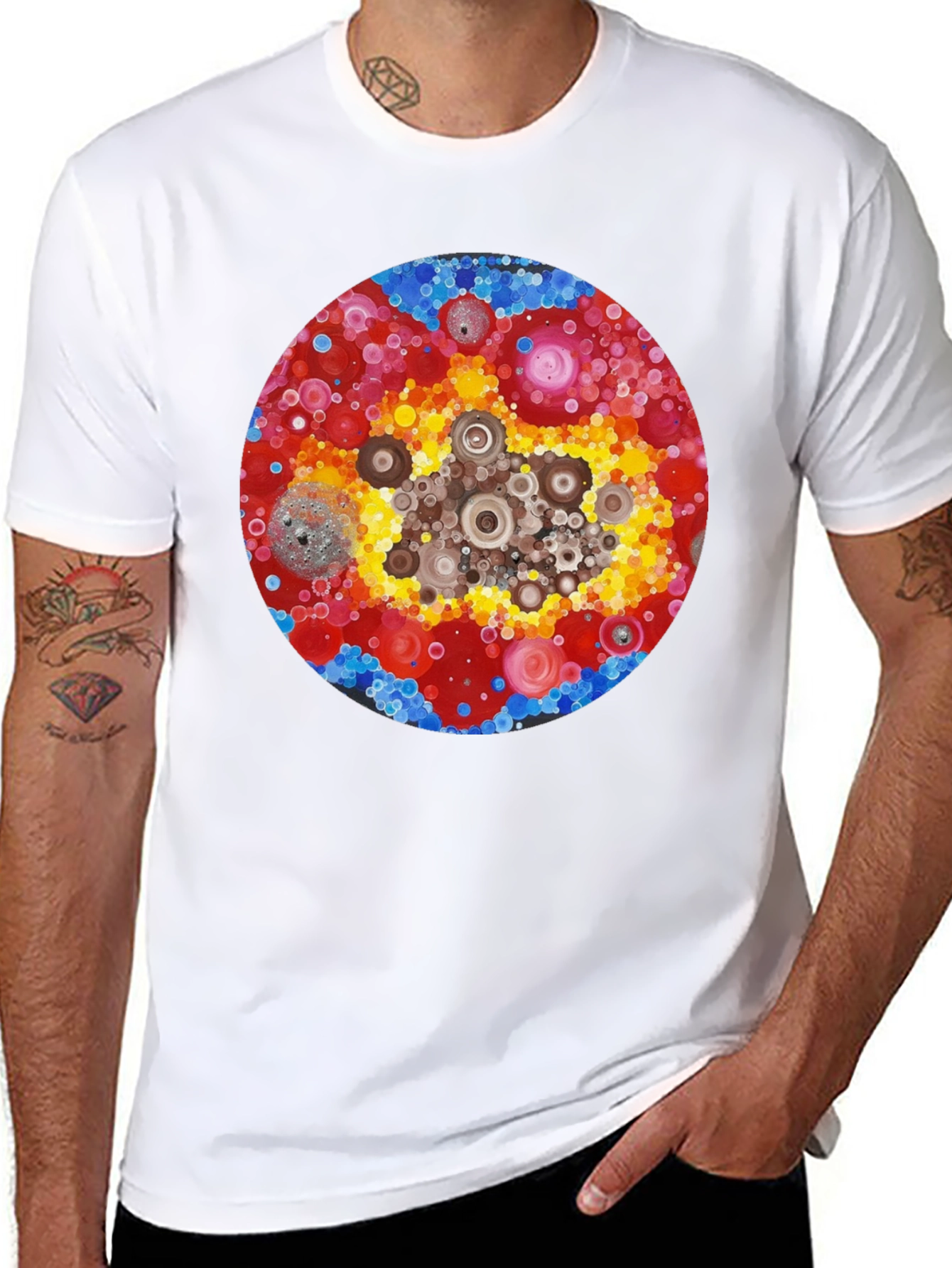 Abstract Circle Design T-Shirt