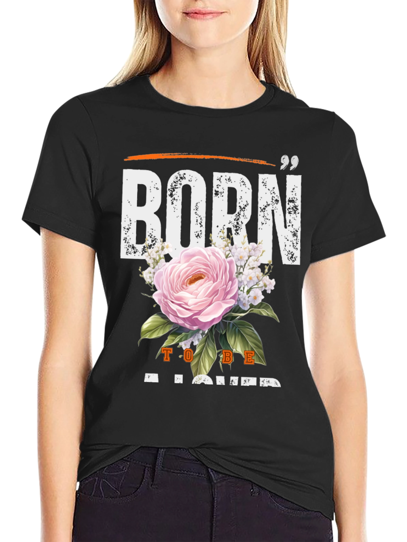 Born to Be Loved Black Graphic Tee