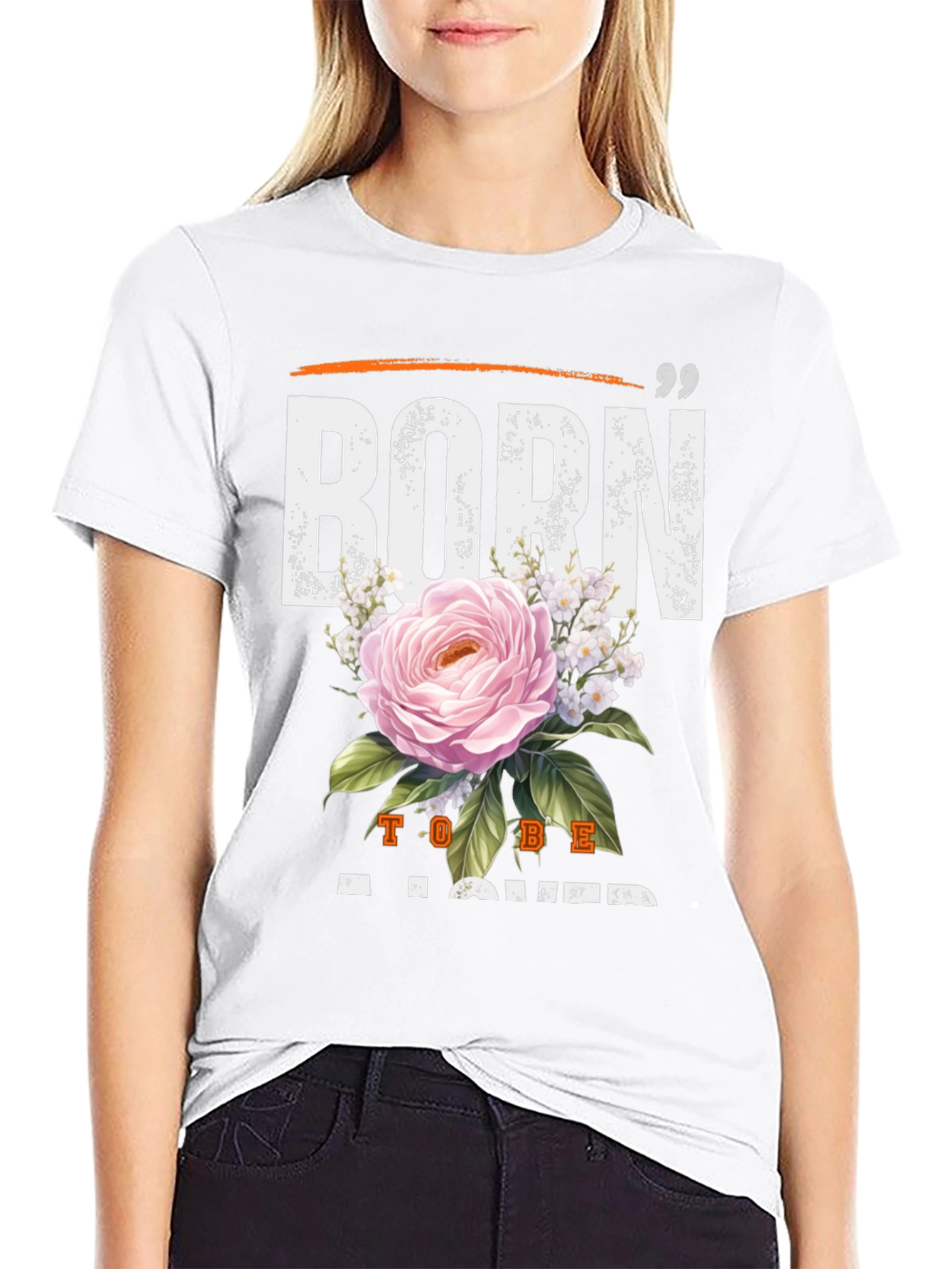 Born to Be Loved Black Graphic Tee
