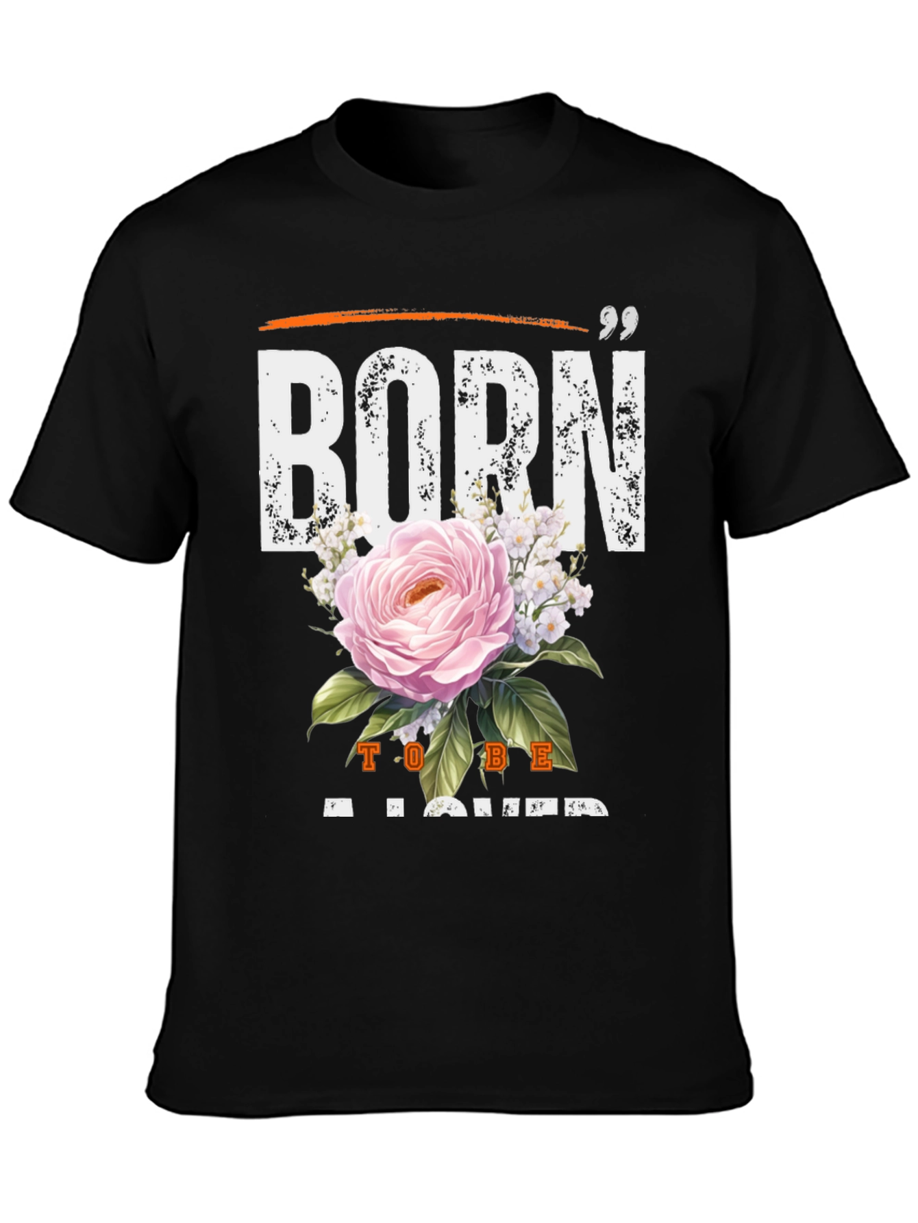 Born to Be Loved Black Graphic Tee
