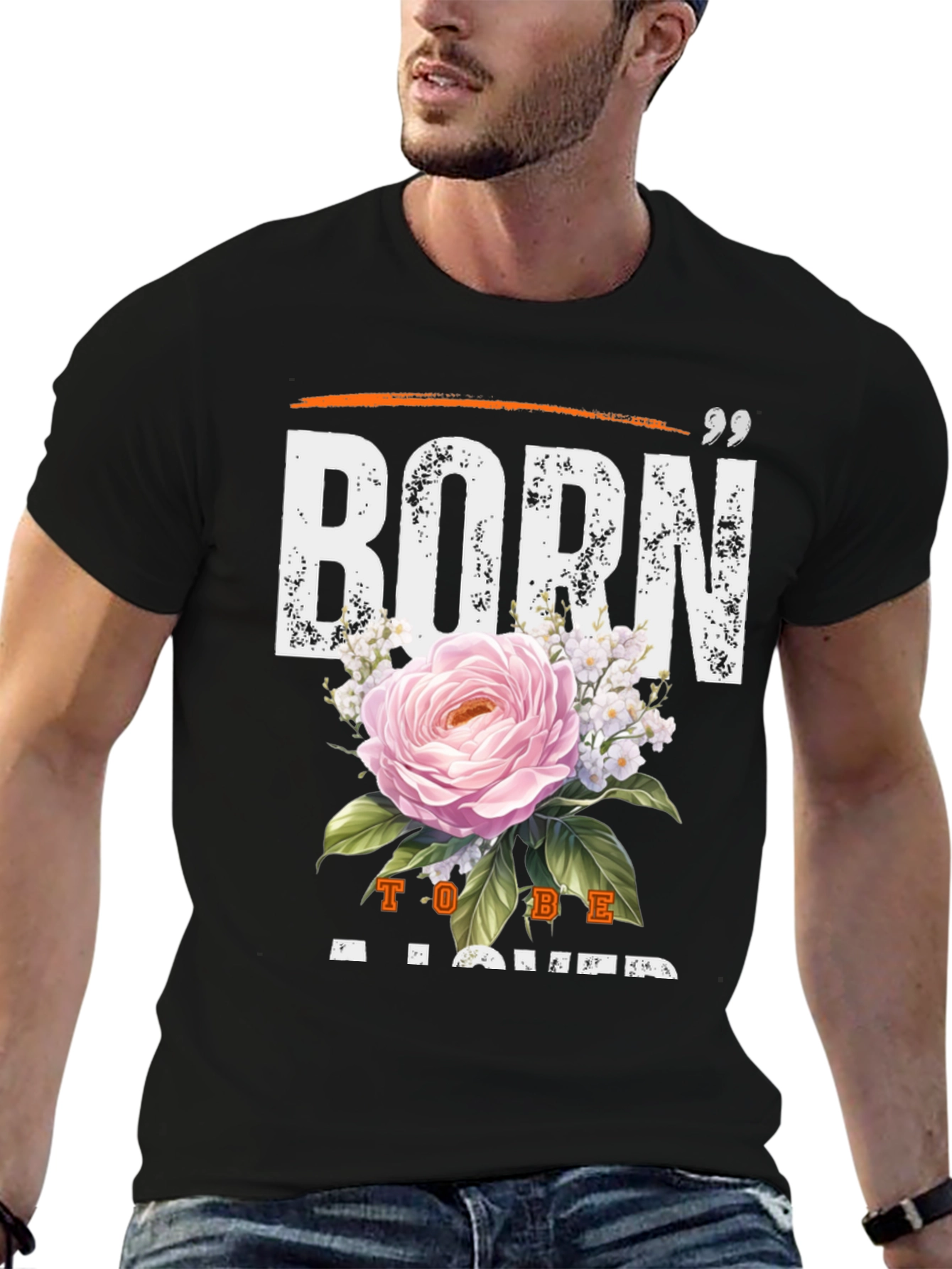 Born to Be Loved Black Graphic Tee