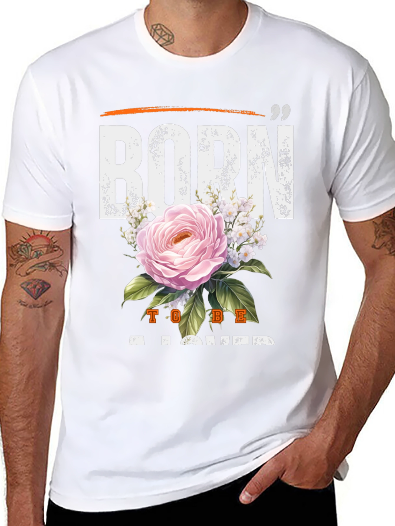 Born to Be Loved Black Graphic Tee