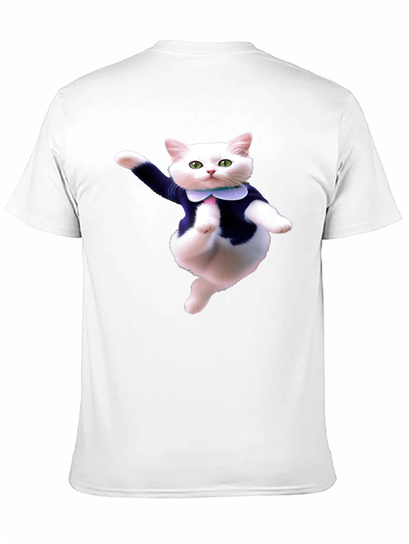 Dancing Cat T-Shirt - Black Cotton Tee