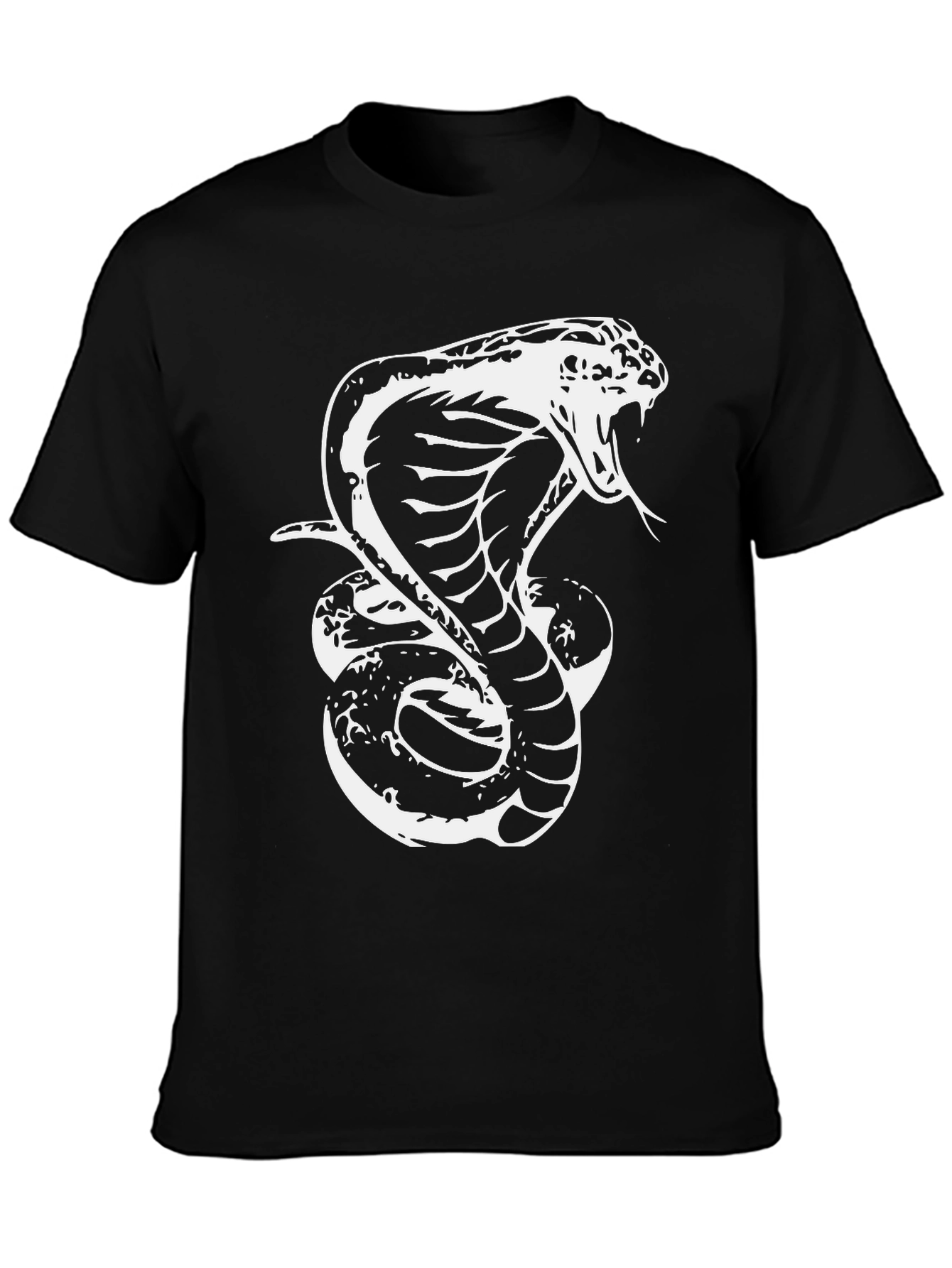 Cobra Graphic Tee - Black Snake Design