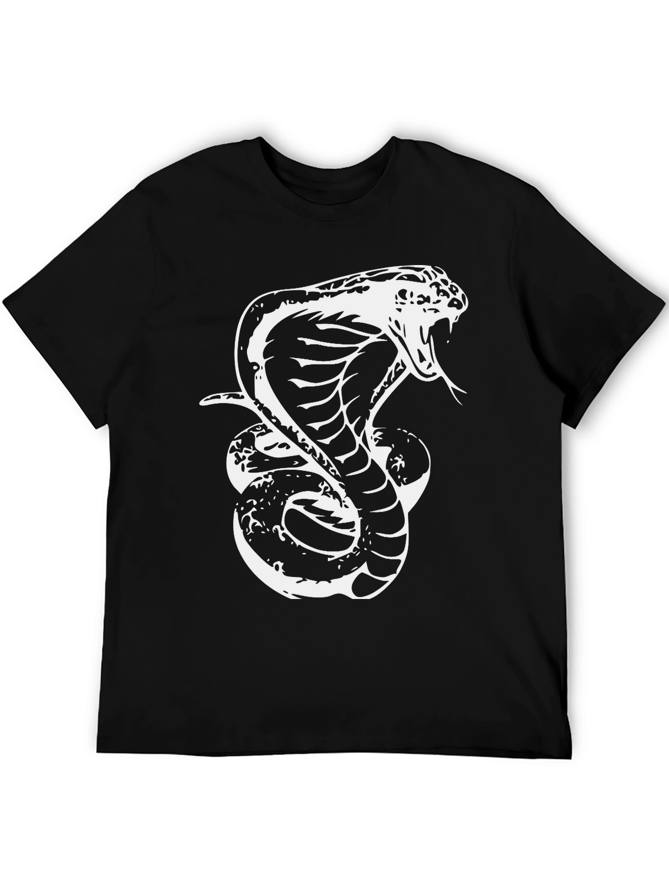 Cobra Graphic Tee - Black Snake Design