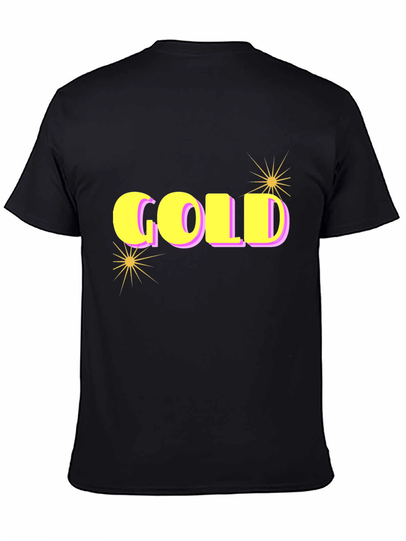 GOLD Graphic Print Tee - Stylish Black Cotton T-Shirt