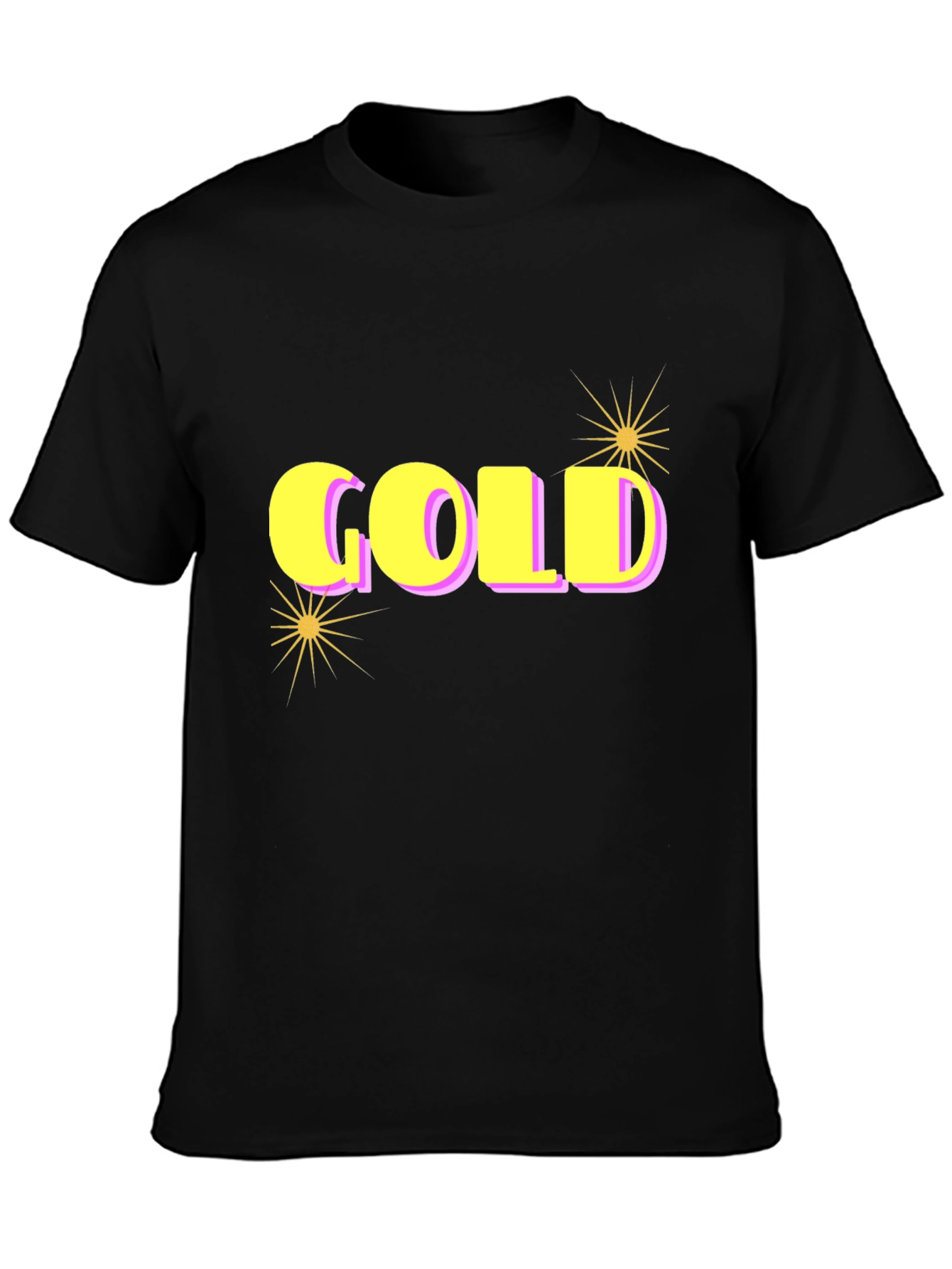 GOLD Graphic Print Tee - Stylish Black Cotton T-Shirt