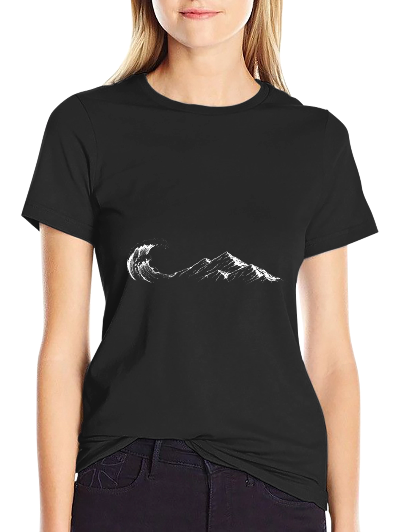 Black Wave Mountain Graphic Tee