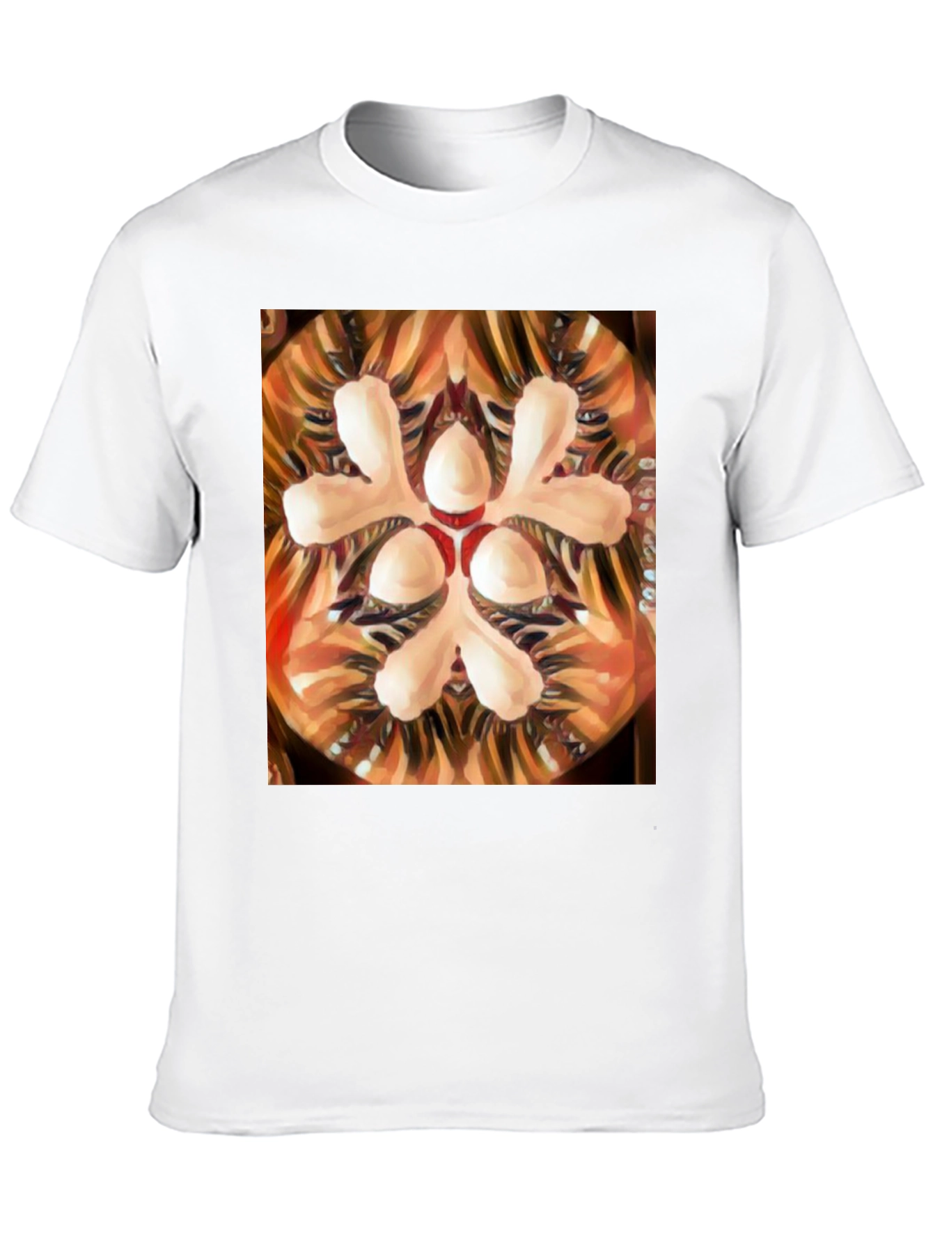 Abstract Floral Graphic Tee - Artistic Print