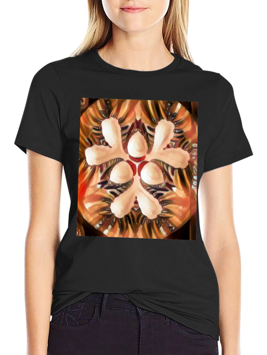 Abstract Floral Graphic Tee - Artistic Print
