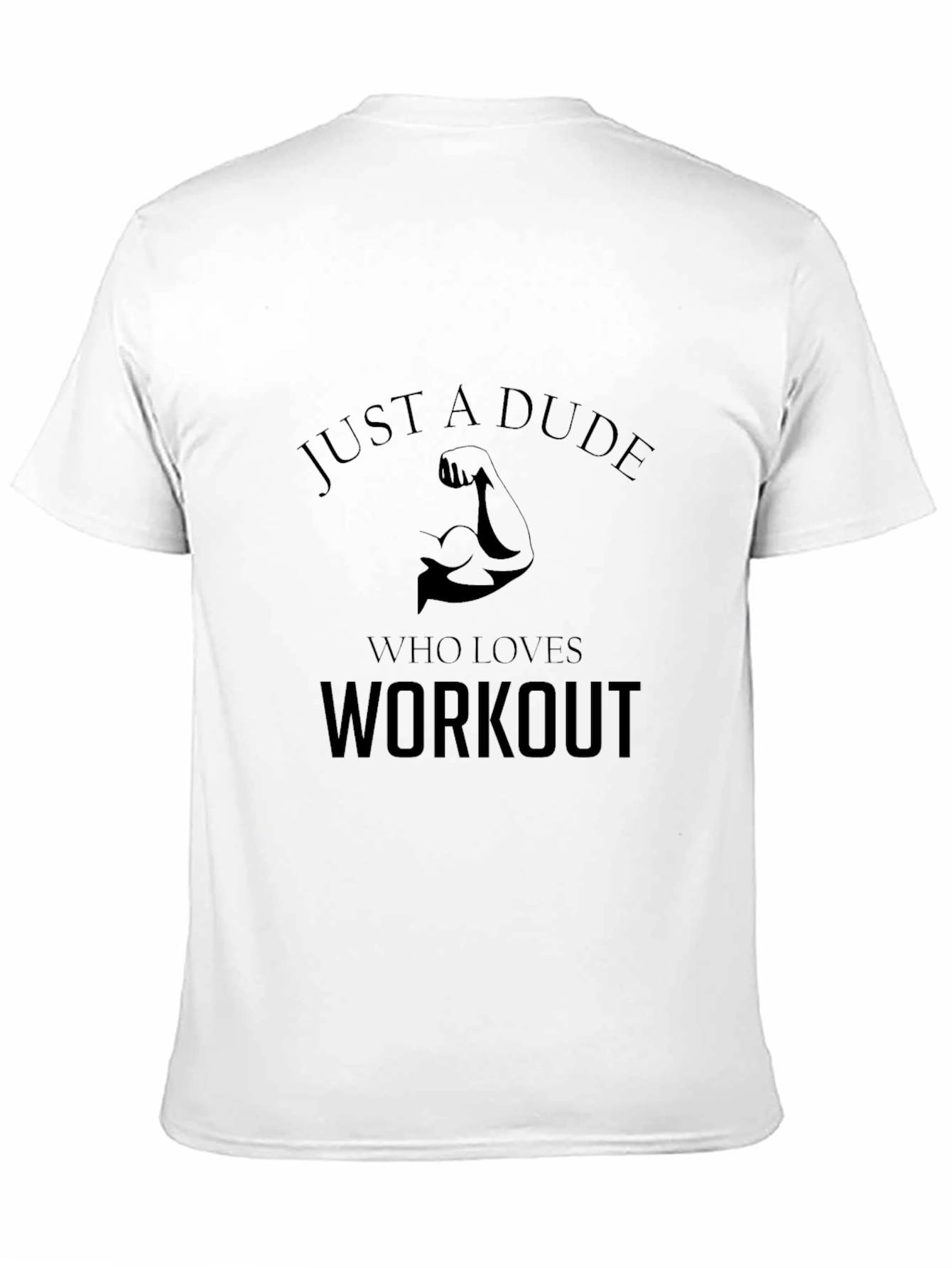 Workout Dude Graphic Tee - Black Cotton T-Shirt