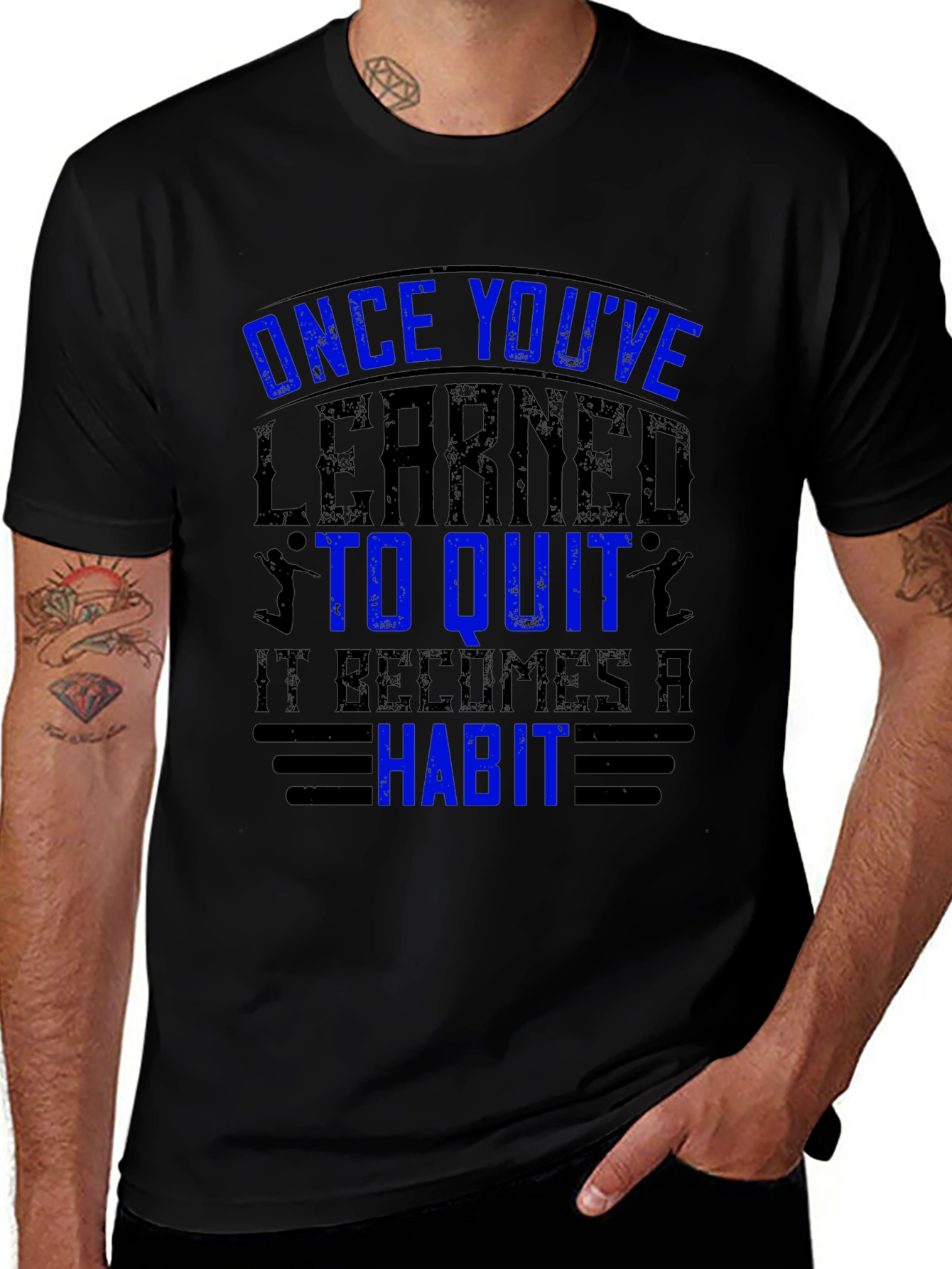 Mens Black T-Shirt - Motivational Quote