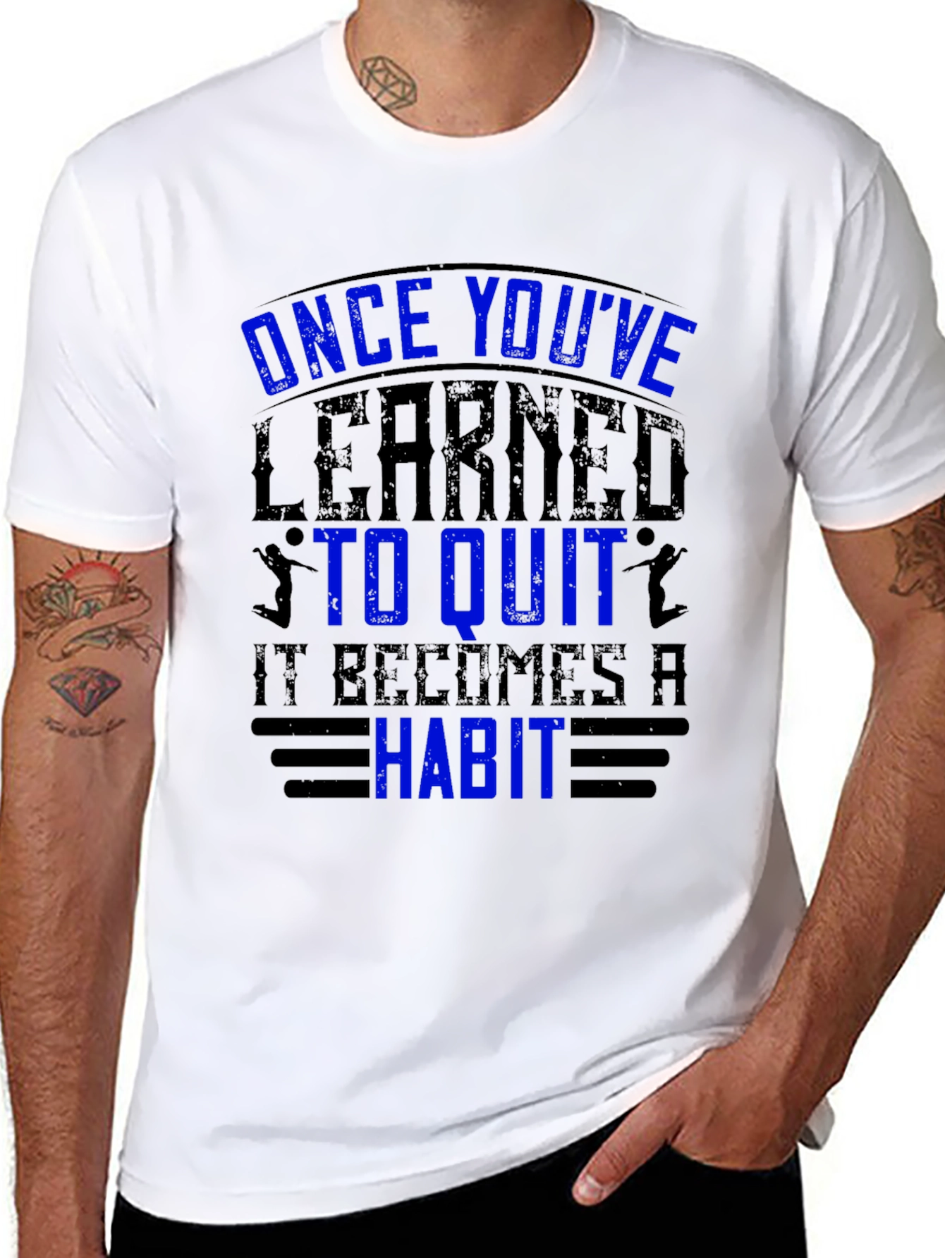 Mens Black T-Shirt - Motivational Quote