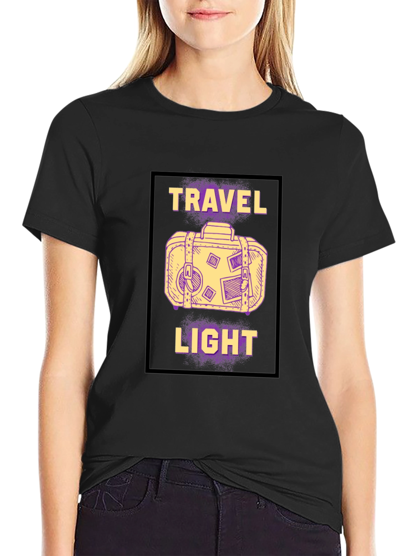 Travel Light Graphic Tee - Black T-Shirt