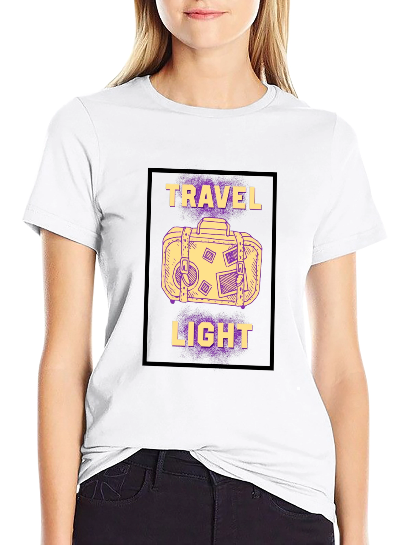 Travel Light Graphic Tee - Black T-Shirt