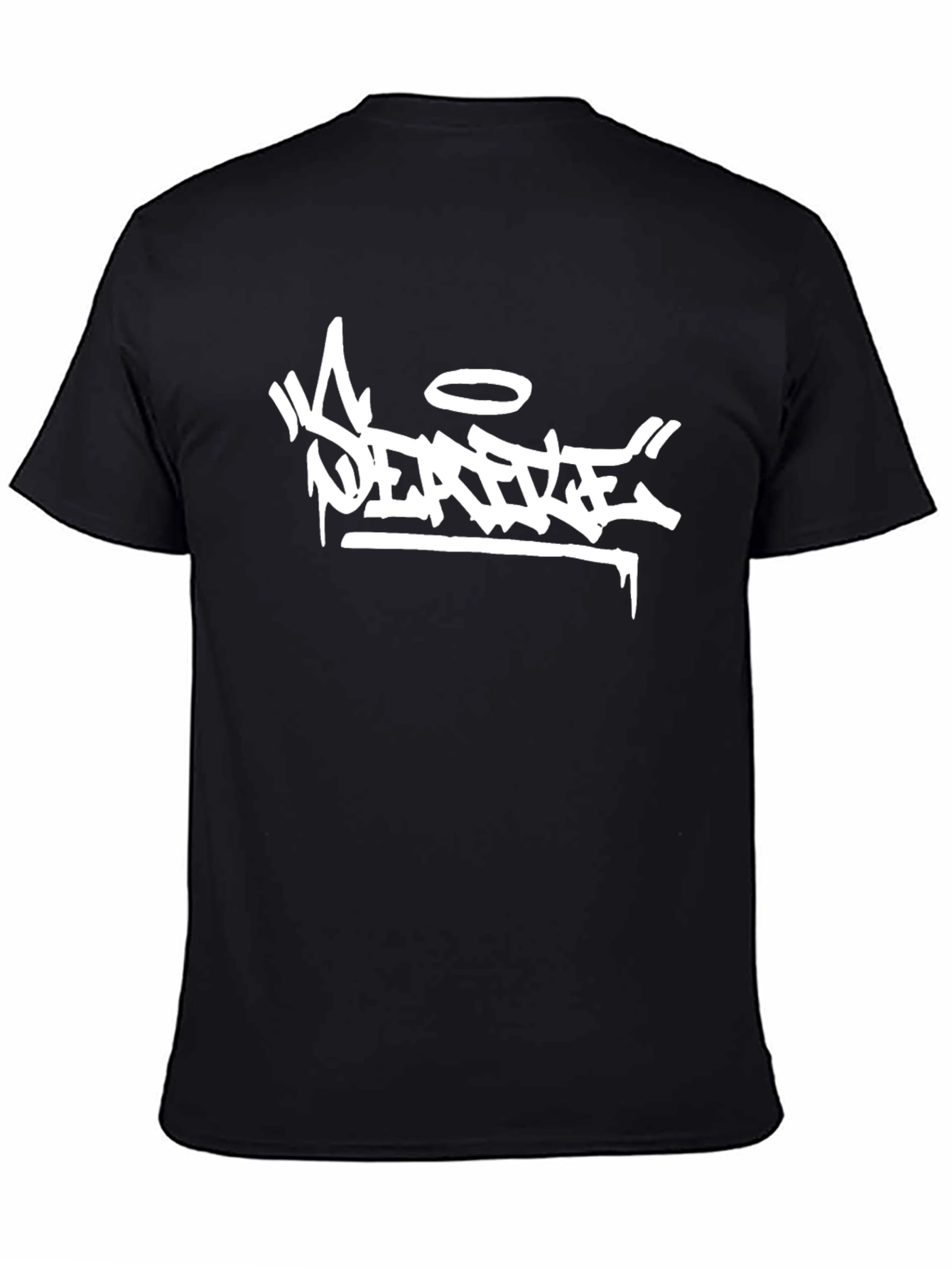 Urban Graffiti Style Black T-Shirt