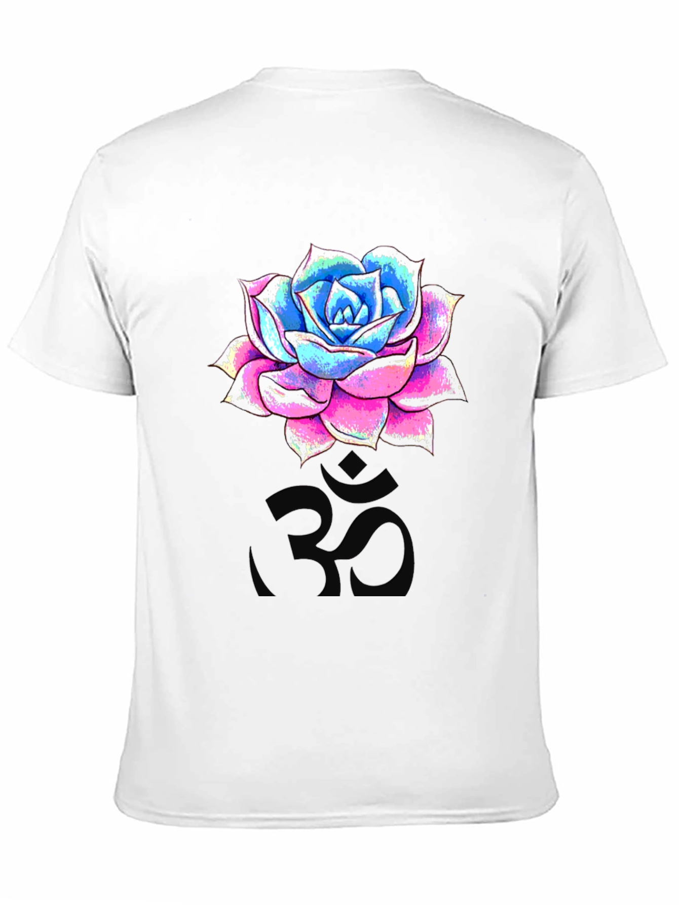 Floral Om T-Shirt - Mens Black Graphic Tee