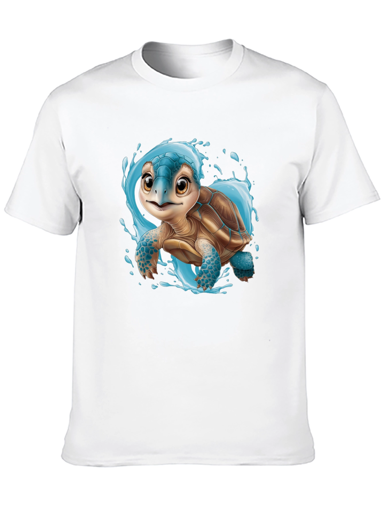 Cute Turtle Graphic Tee - Black Unisex T-Shirt