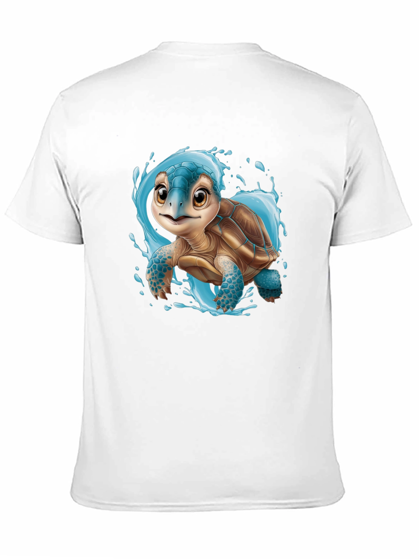 Cute Turtle Graphic Tee - Black Unisex T-Shirt
