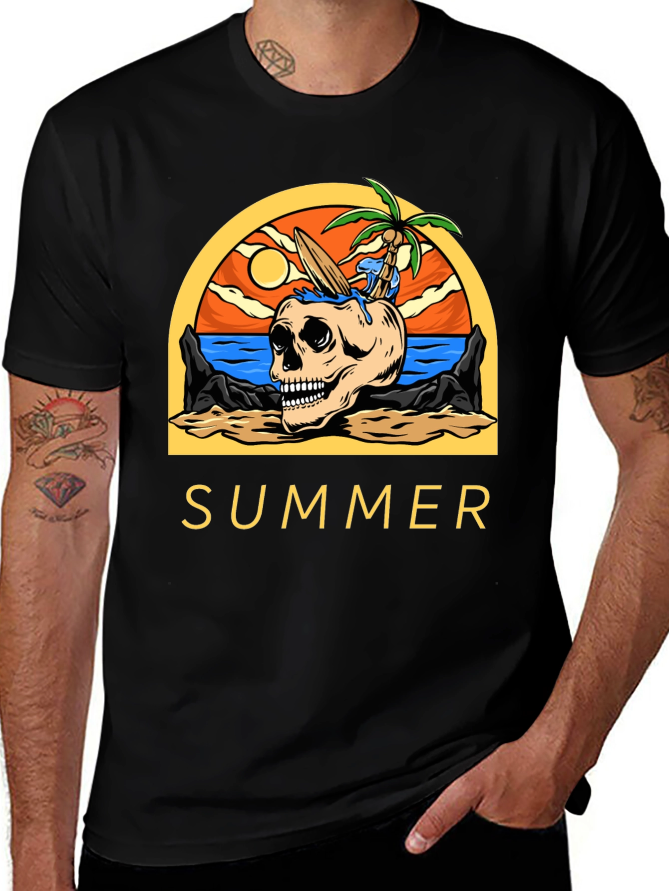 Skull Beach Summer T-Shirt - Vacation Mode