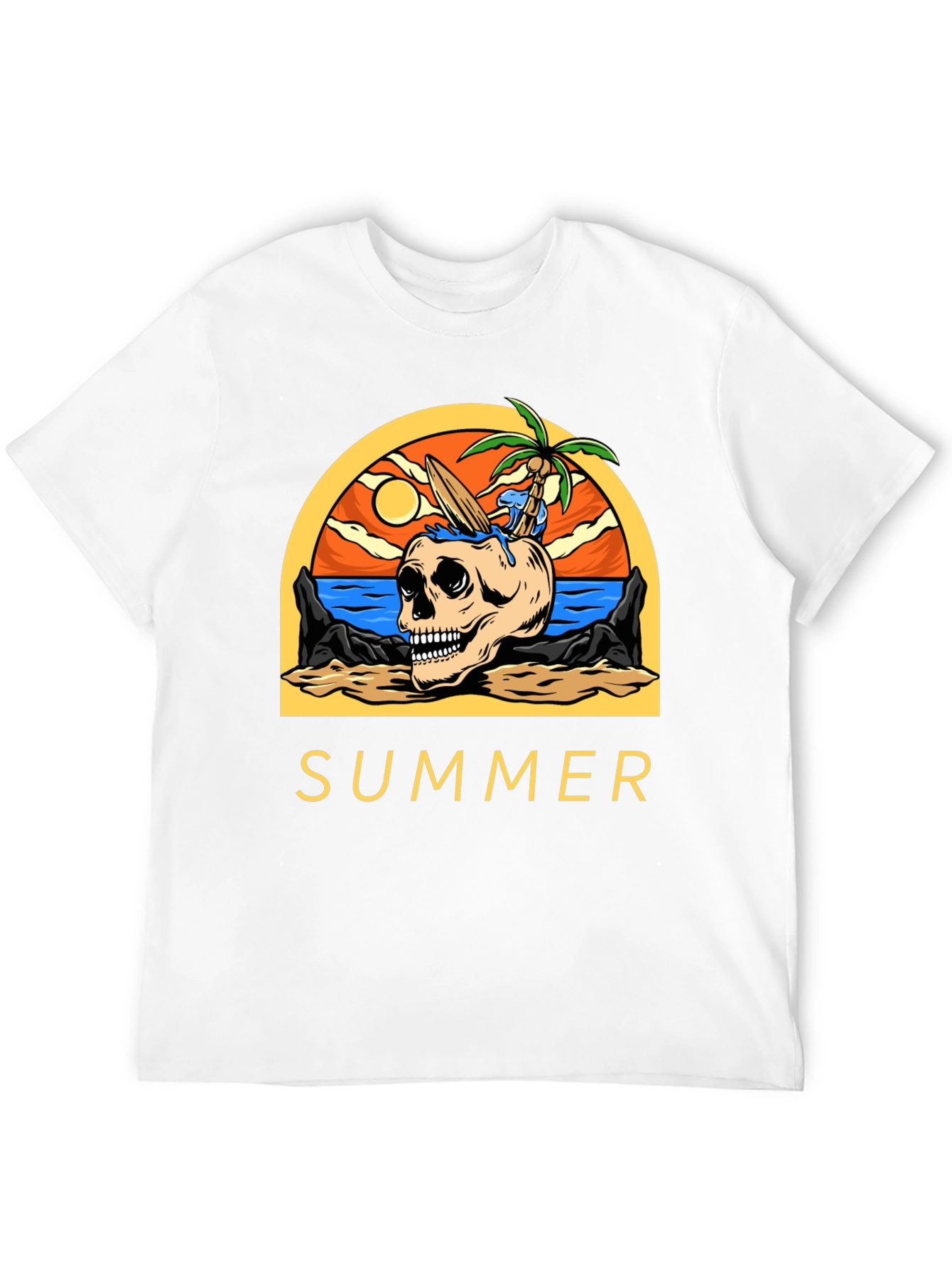 Skull Beach Summer T-Shirt - Vacation Mode