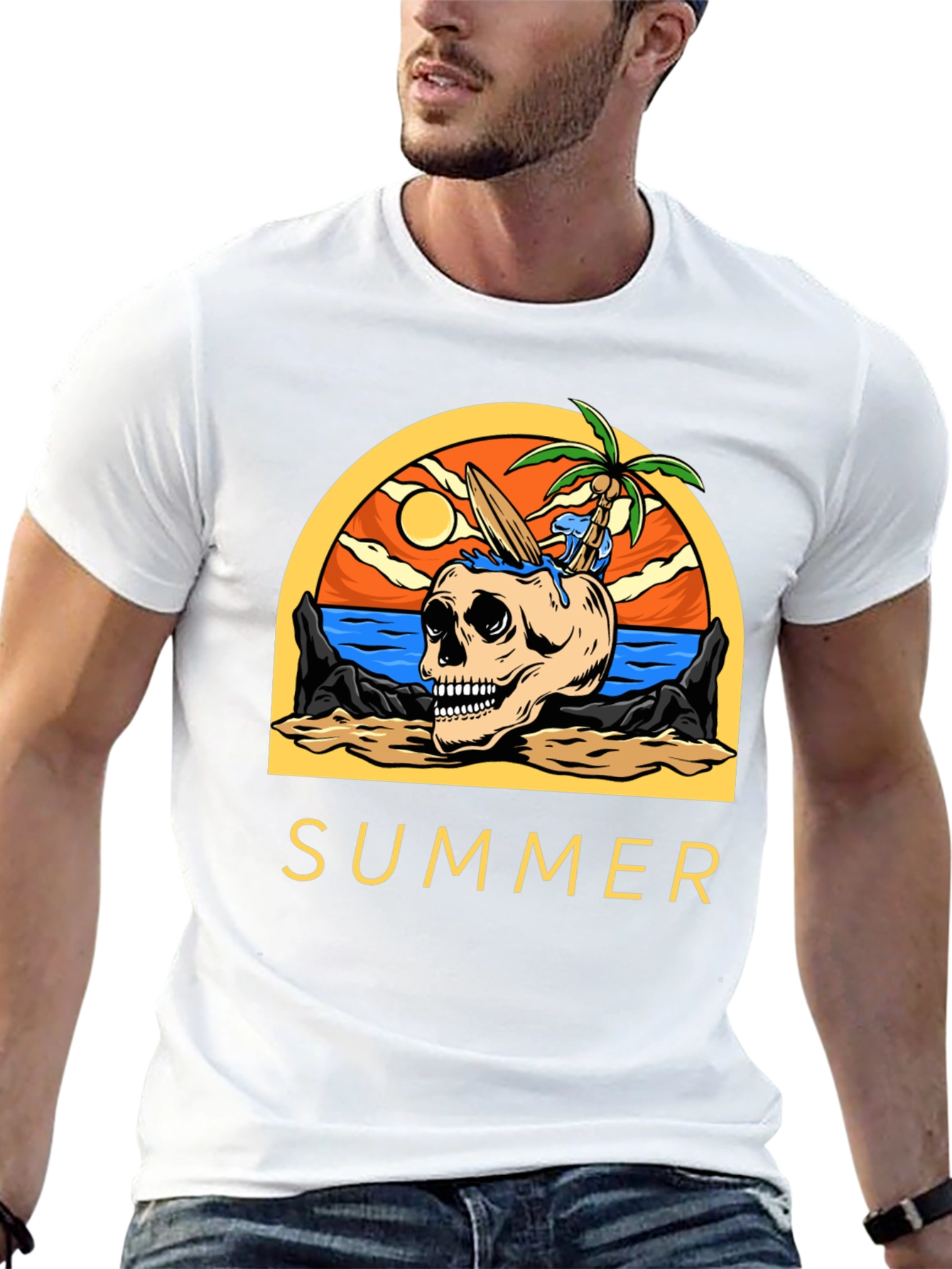 Skull Beach Summer T-Shirt - Vacation Mode