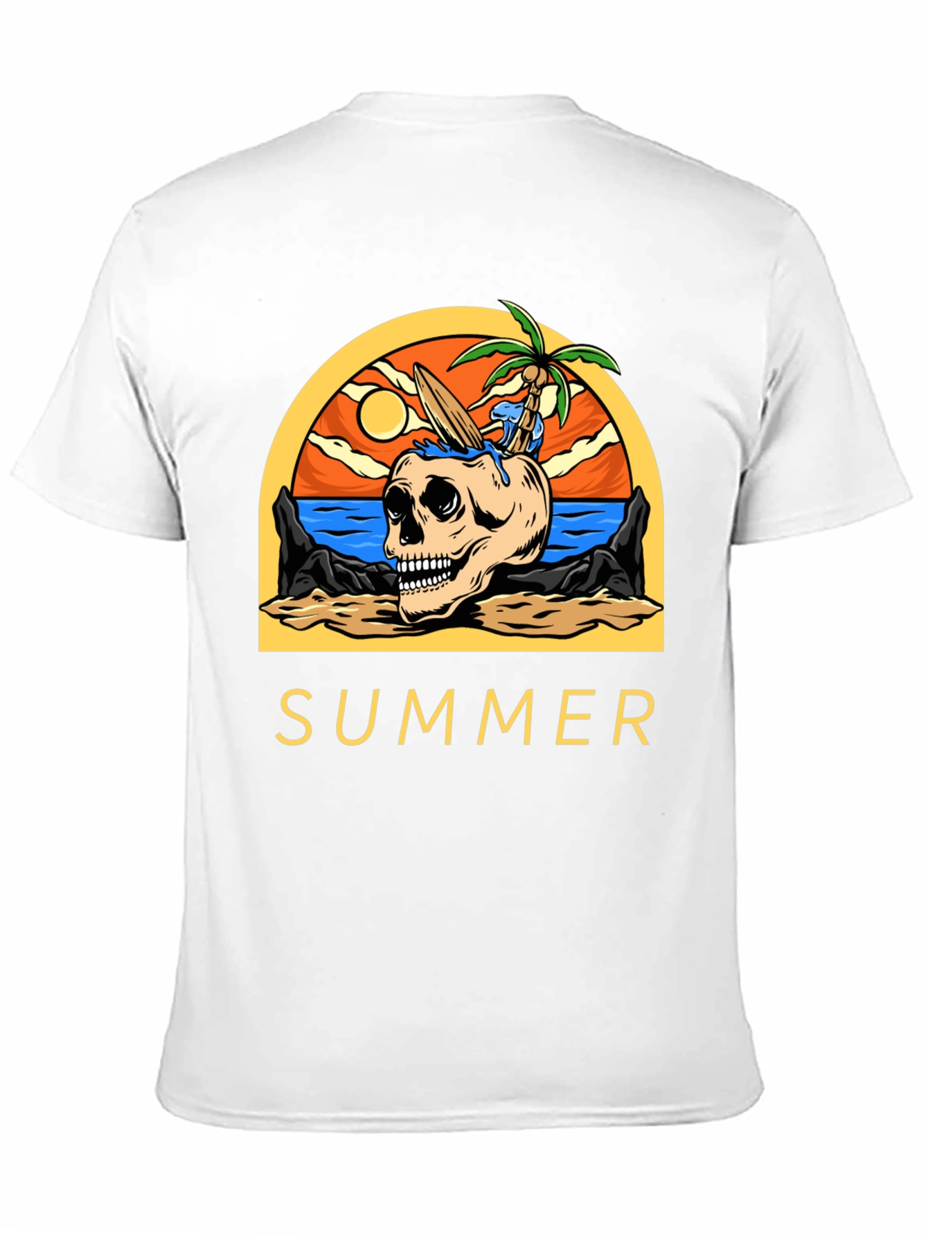 Skull Beach Summer T-Shirt - Vacation Mode