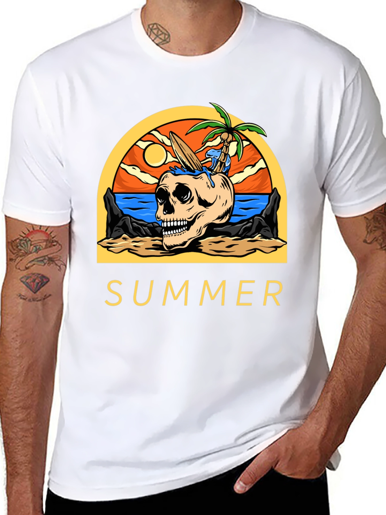 Skull Beach Summer T-Shirt - Vacation Mode