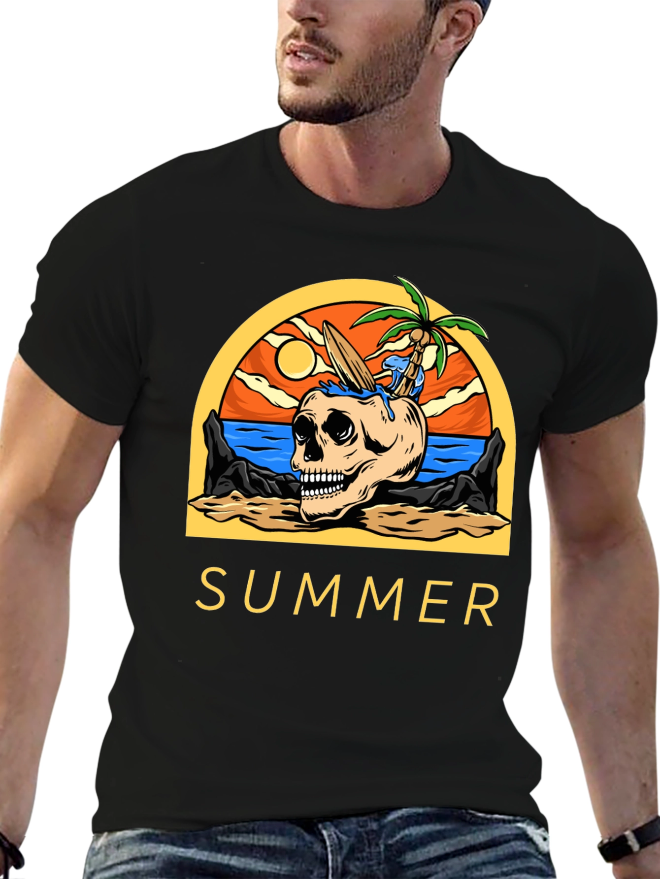 Skull Beach Summer T-Shirt - Vacation Mode