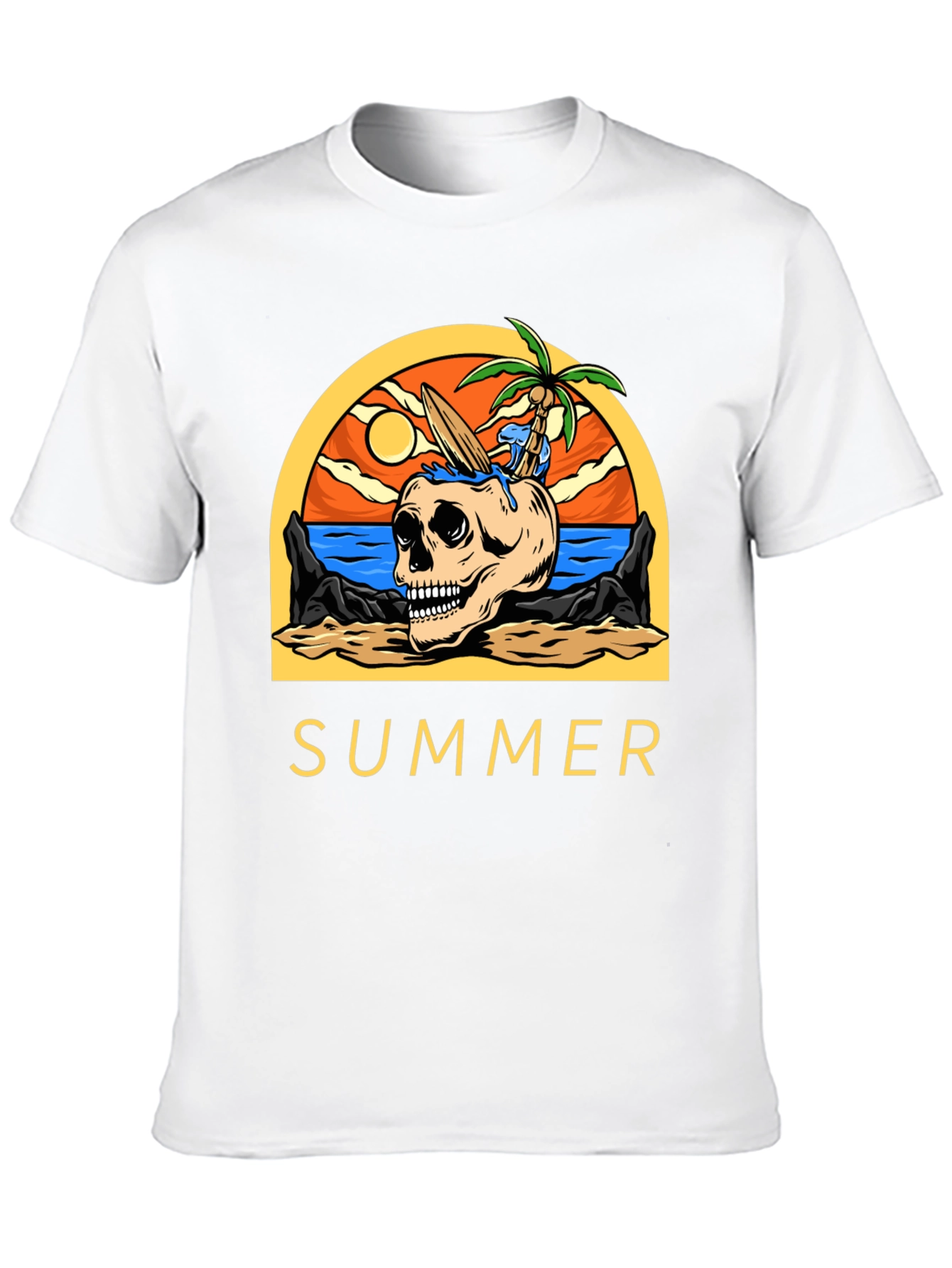 Skull Beach Summer T-Shirt - Vacation Mode