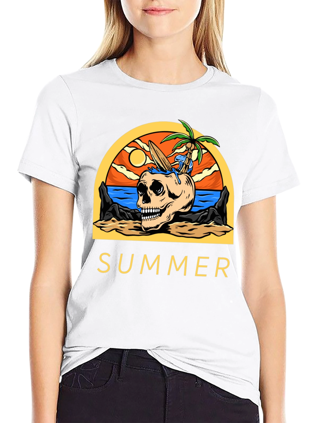 Skull Beach Summer T-Shirt - Vacation Mode