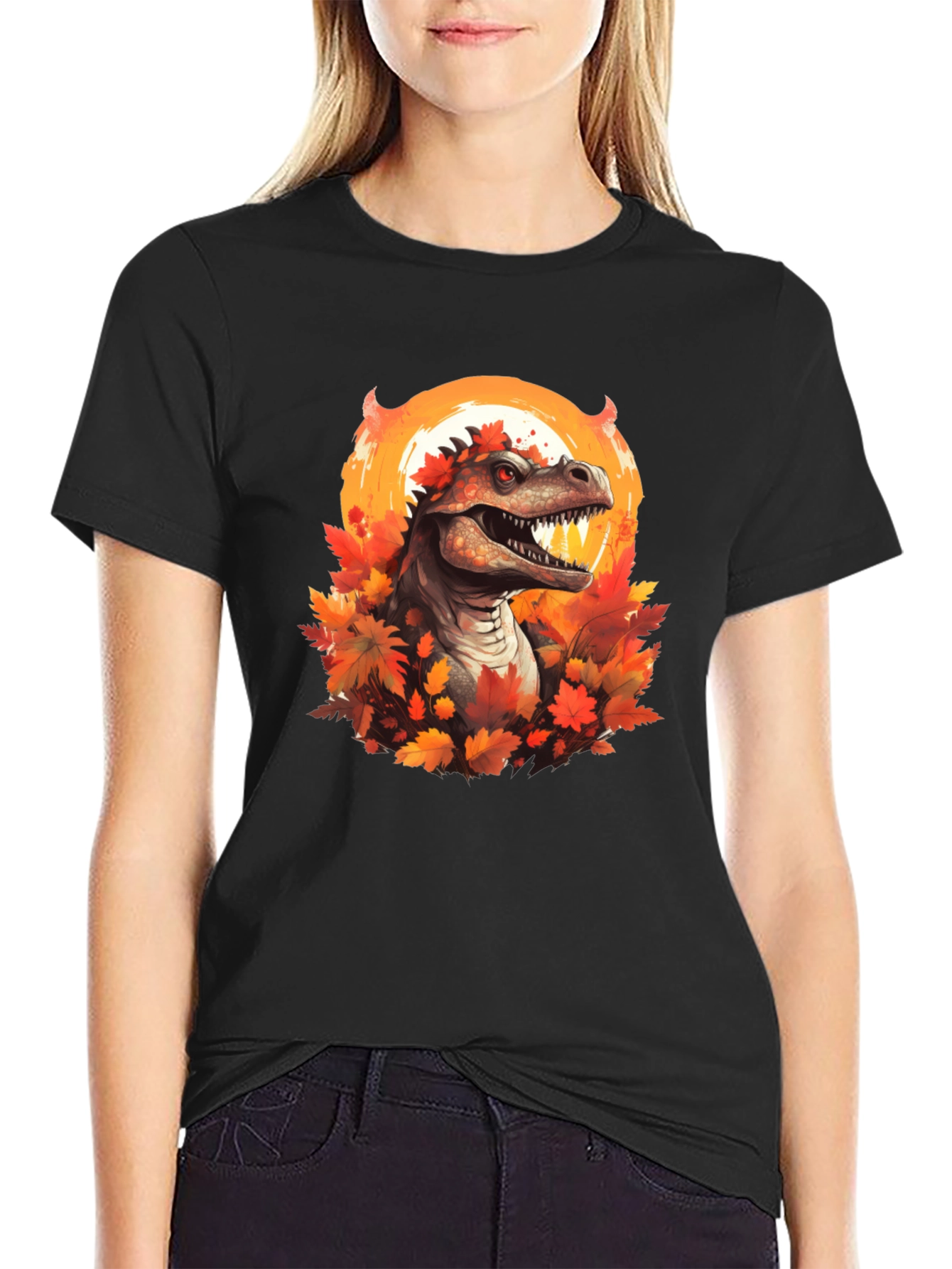Dinosaur in Autumn T-Shirt