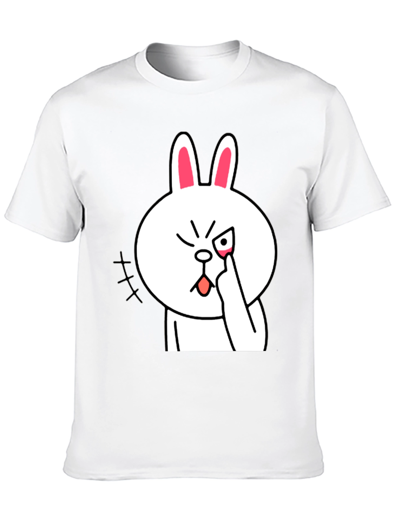 Funny Cartoon Rabbit Graphic T-Shirt