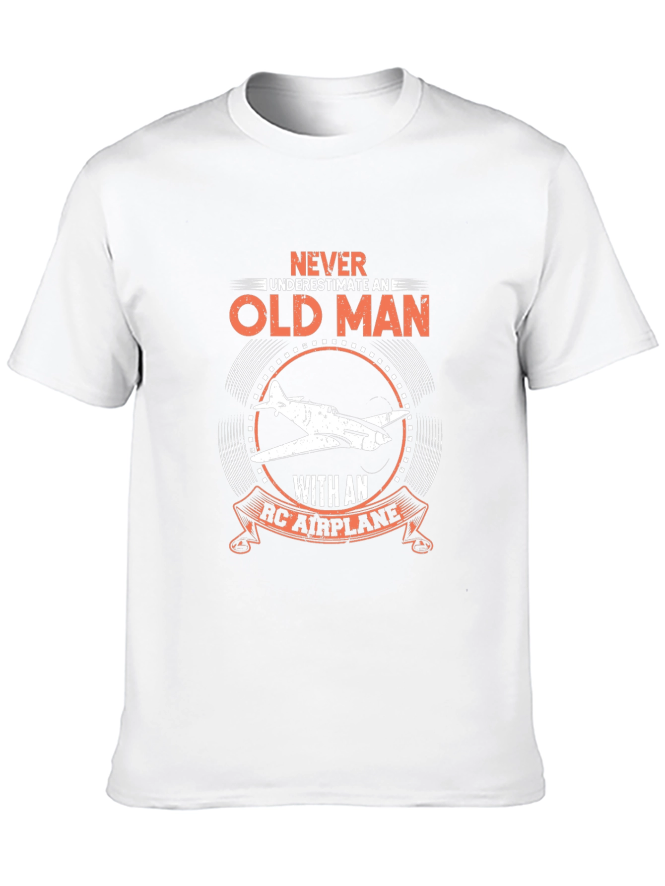 Old Man RC Airplane Black T-Shirt
