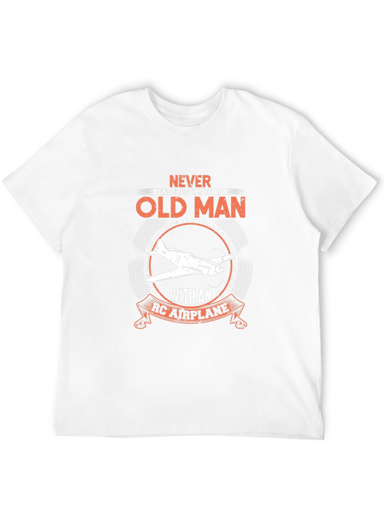 Old Man RC Airplane Black T-Shirt