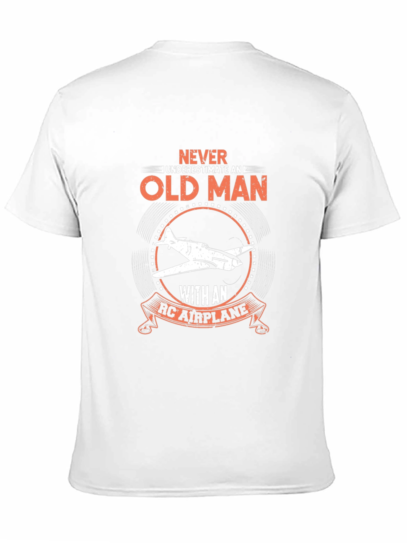 Old Man RC Airplane Black T-Shirt