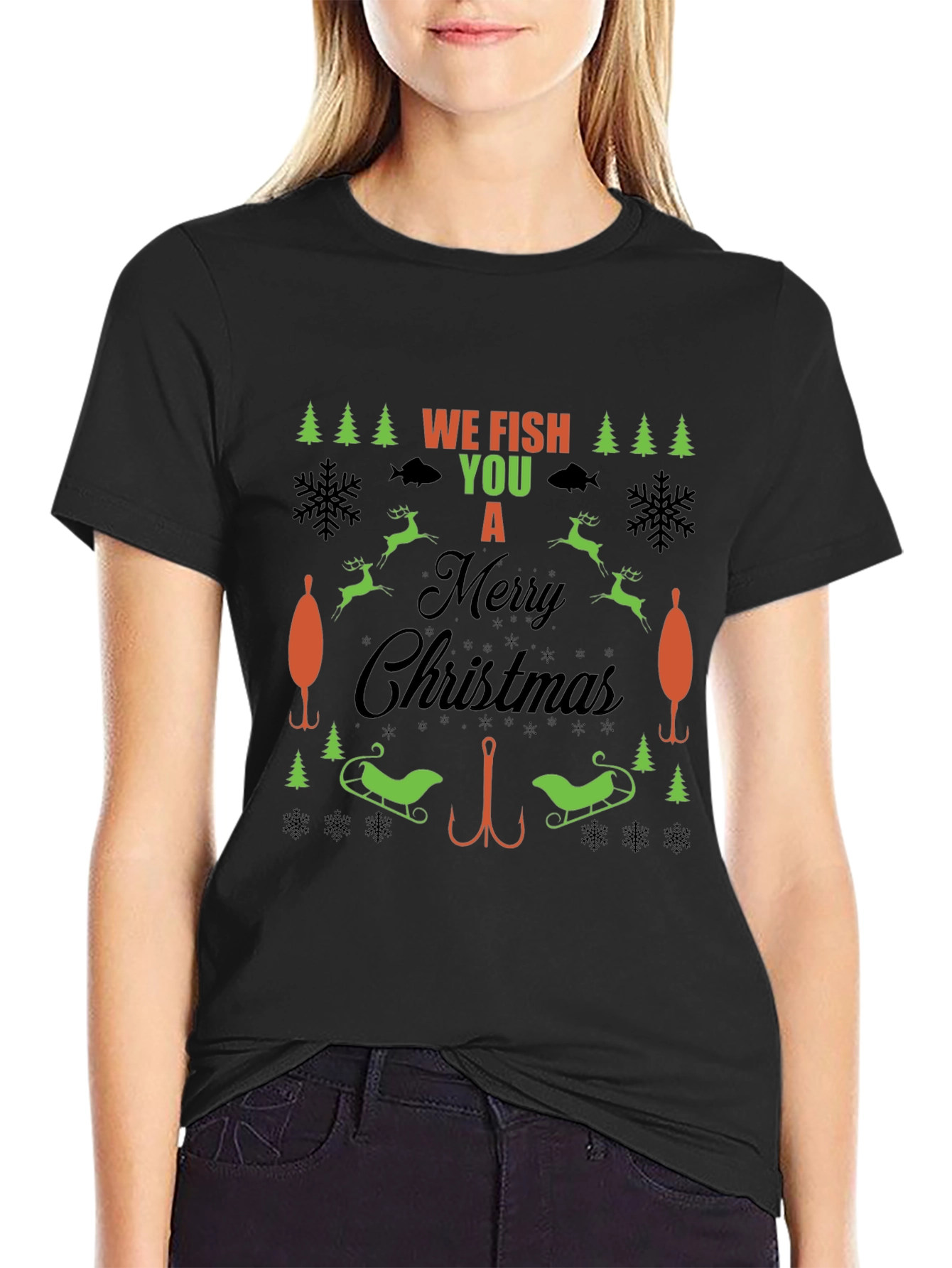 Funny Fishing Christmas T-Shirt