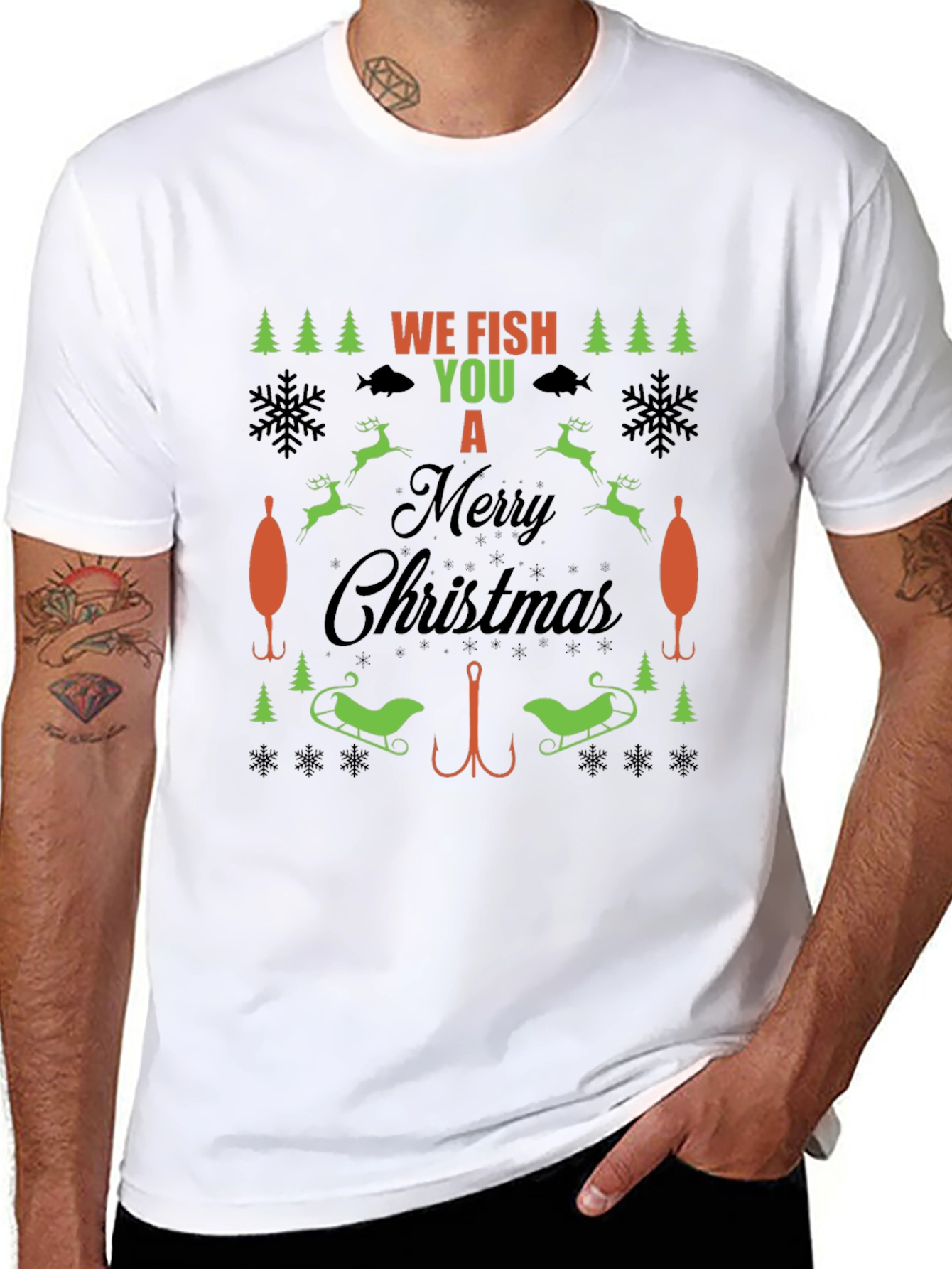 Funny Fishing Christmas T-Shirt