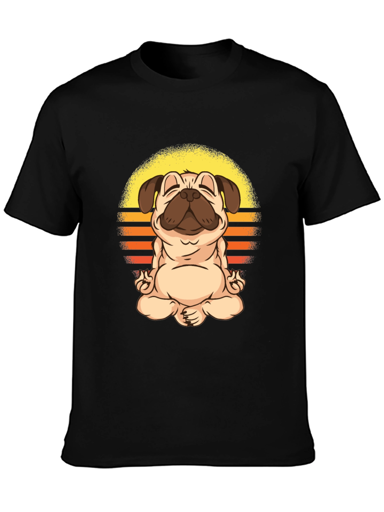 Zen Pug T-Shirt - Meditating Dog Graphic Tee