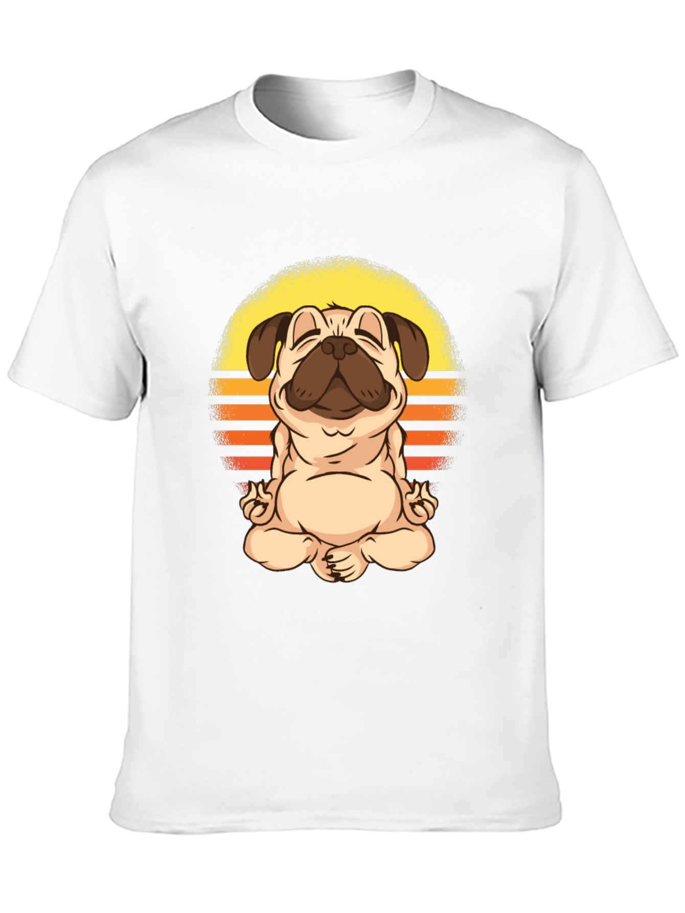 Zen Pug T-Shirt - Meditating Dog Graphic Tee