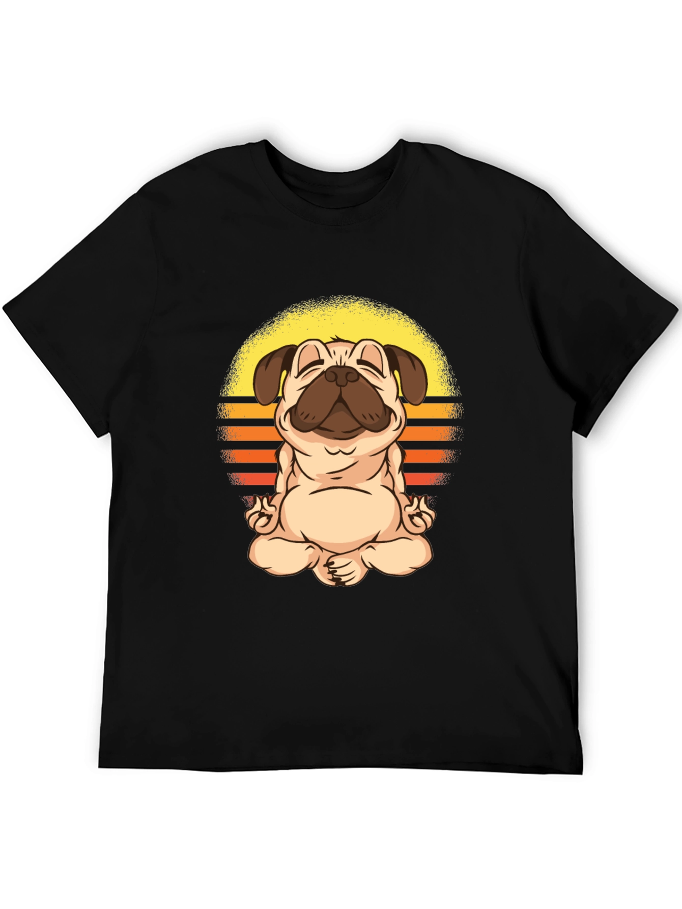 Zen Pug T-Shirt - Meditating Dog Graphic Tee