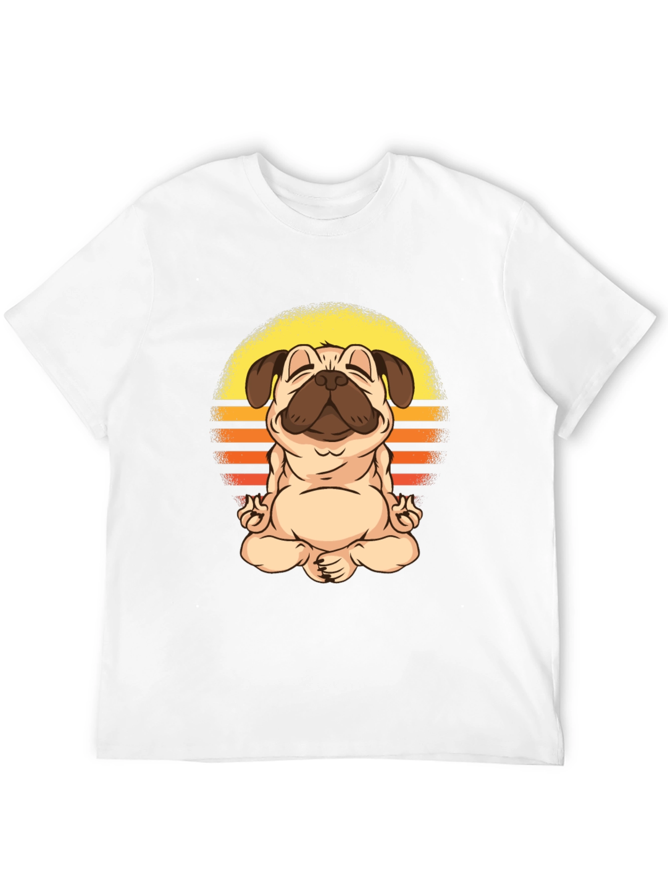 Zen Pug T-Shirt - Meditating Dog Graphic Tee