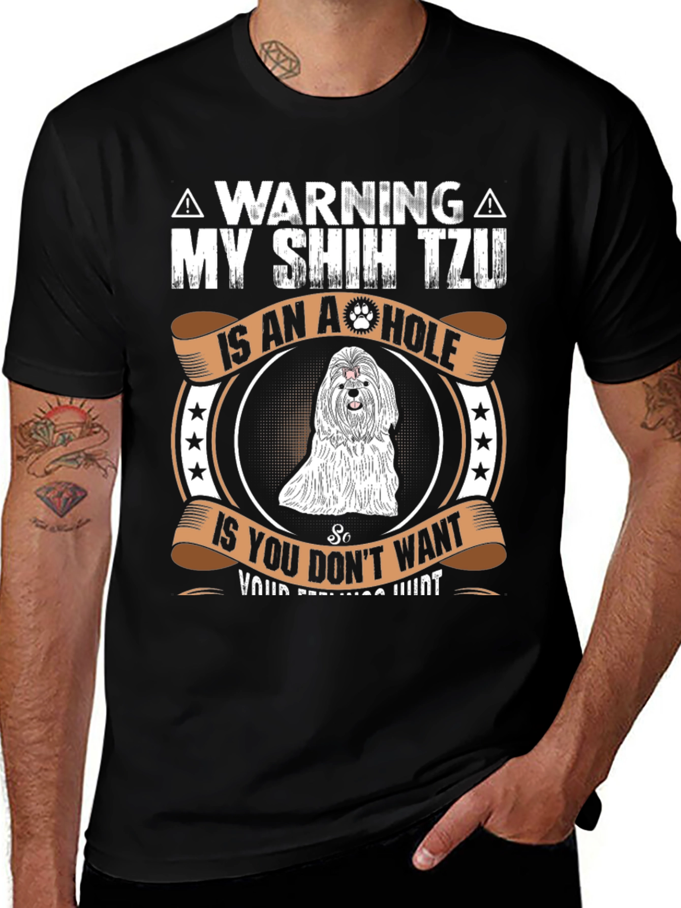 Warning Shih Tzu T-Shirt