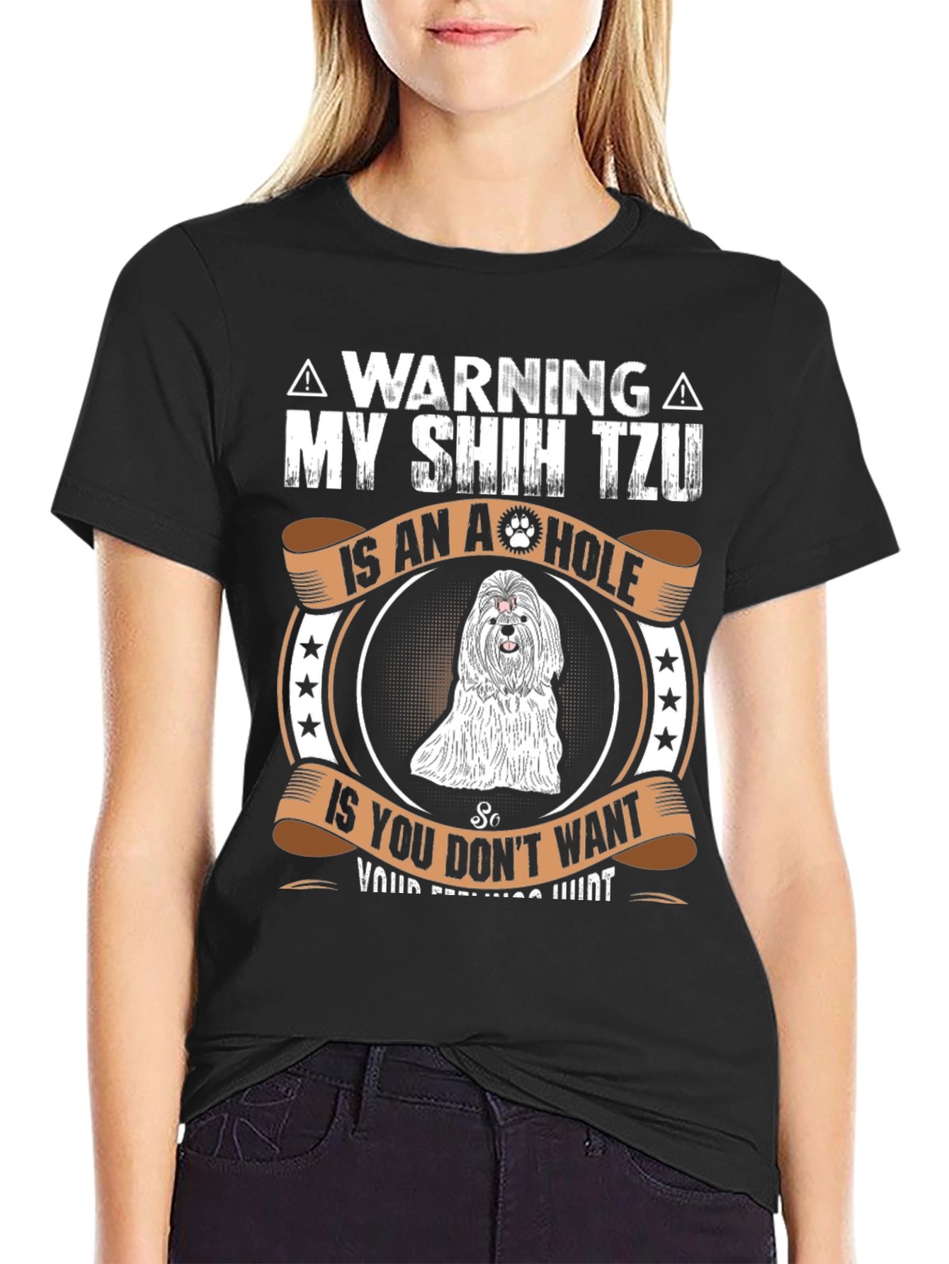 Warning Shih Tzu T-Shirt